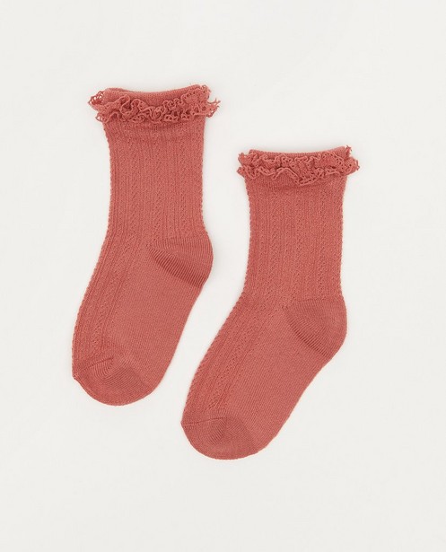 Chaussettes - Lot de 2 paires de chaussettes roses pour bébés