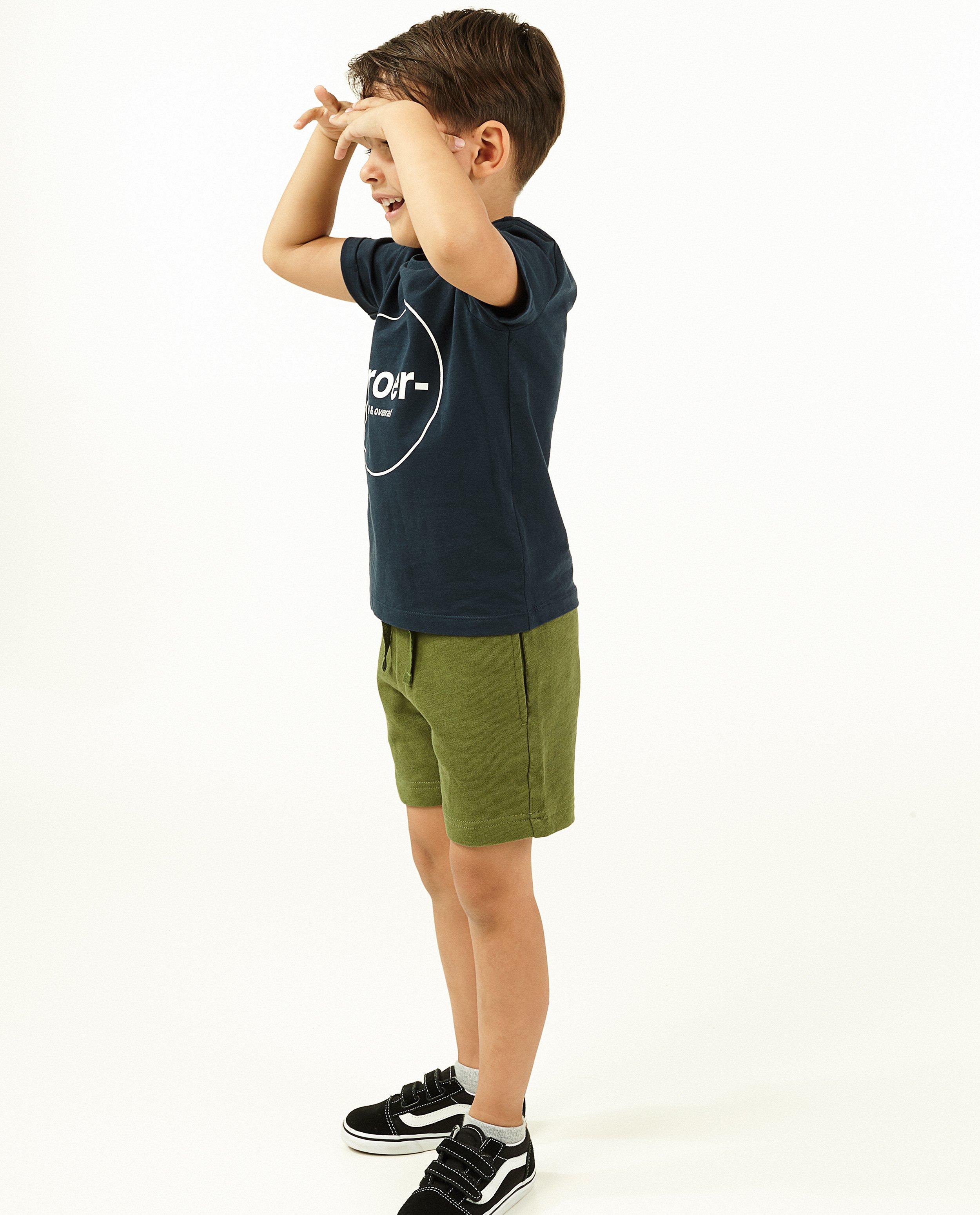 Short molletonné vert BESTies, 2-8 ans - avec du stretch - Besties
