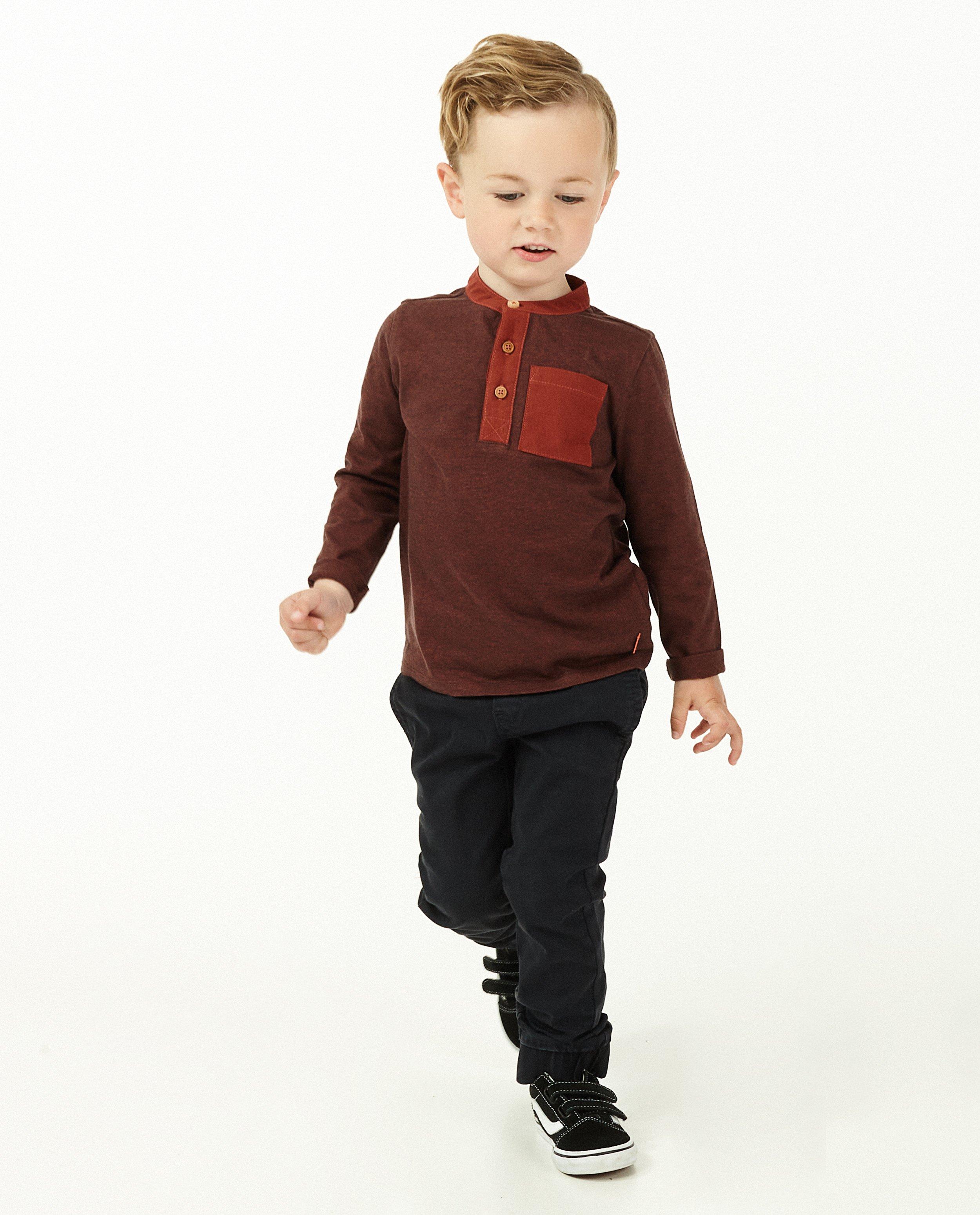 Rode longsleeve met strepen - null - Fish & Chips
