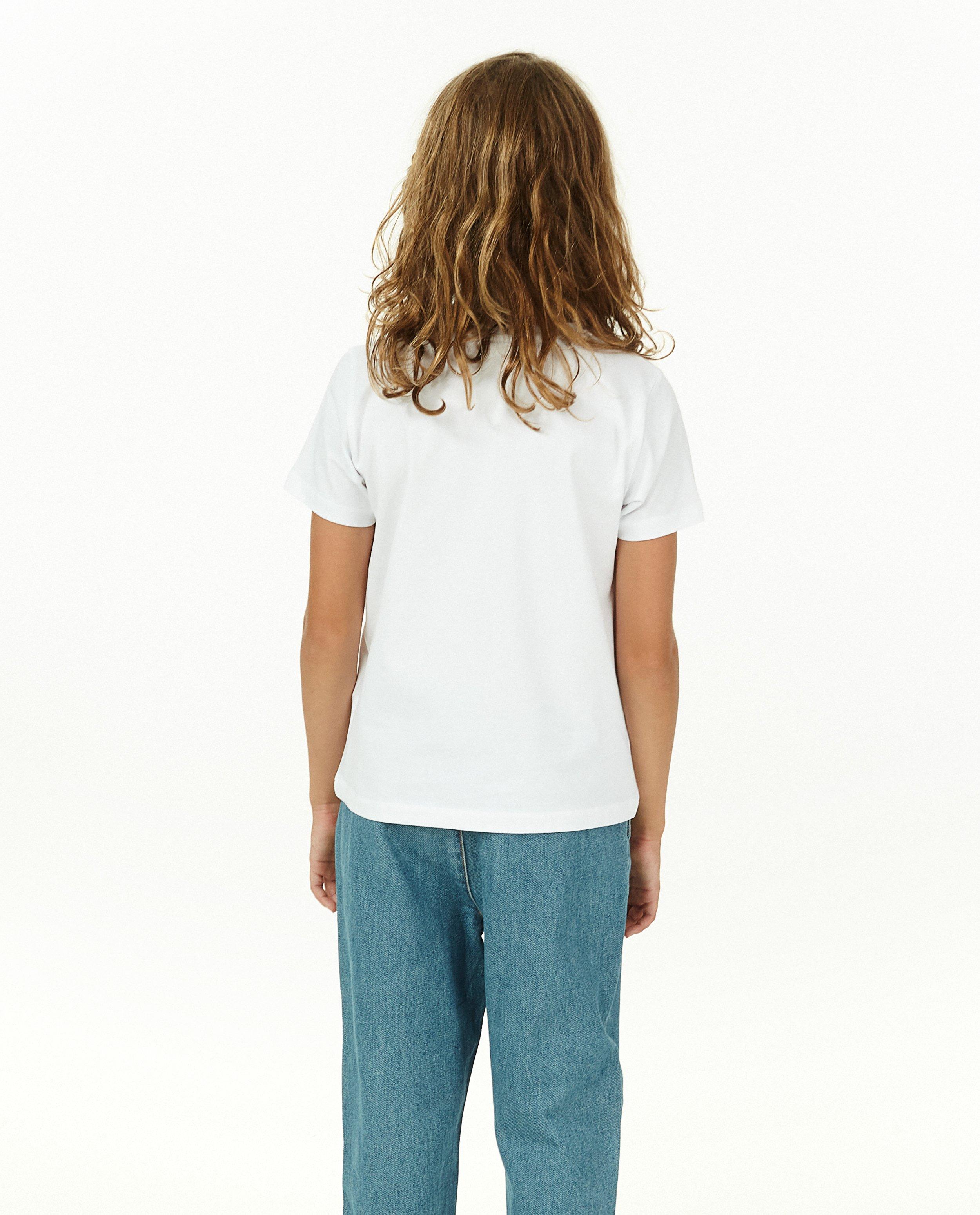 T-shirts - Offwhite T-shirt met print en glitter