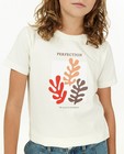 T-shirts - Offwhite T-shirt met print en glitter