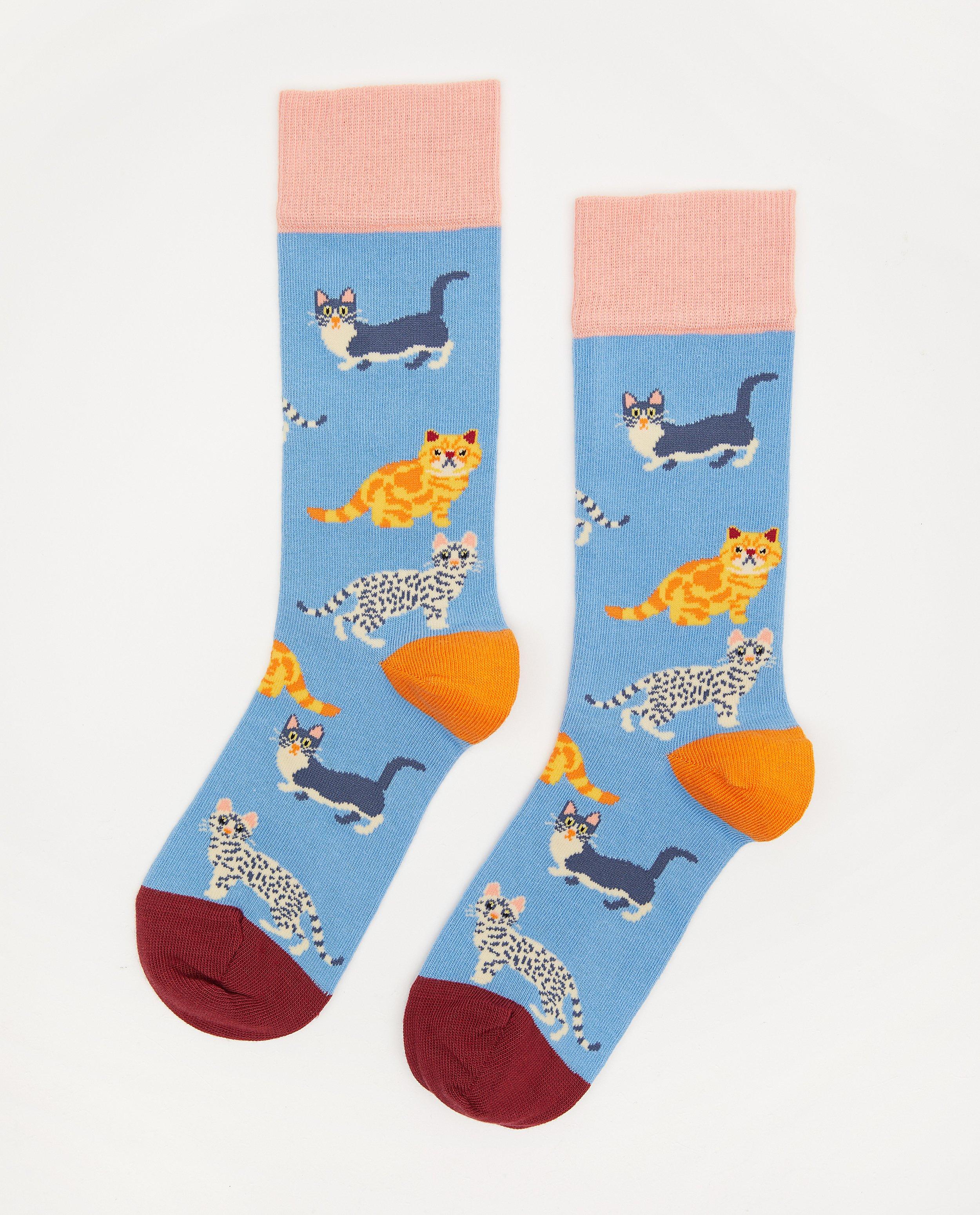 Biokatoenen kousen Dilly Socks, 36-40 - met print - Dilly Socks