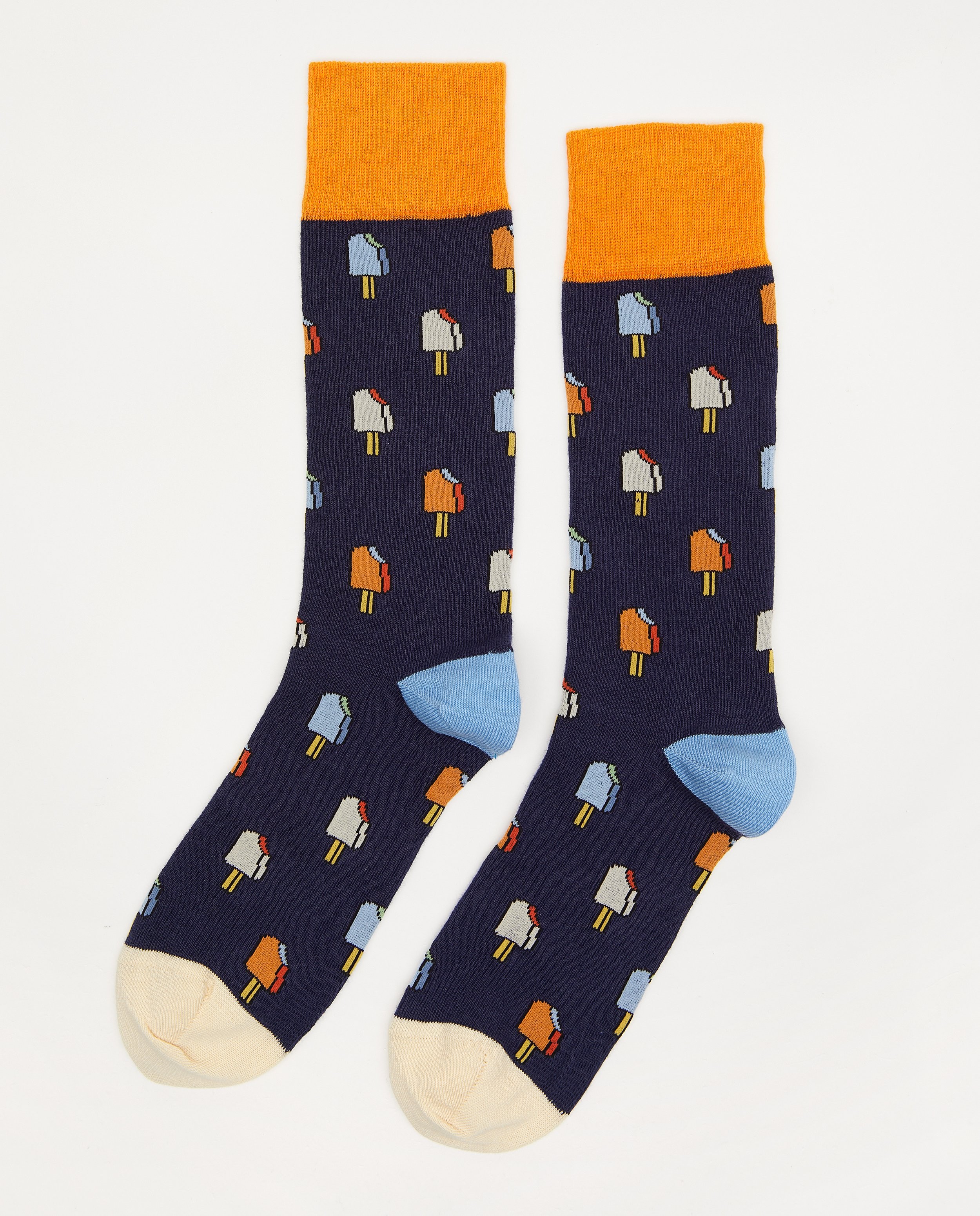 Chaussettes en coton bio Dilly Socks, pointure 41-46 - à imprimé de glaces - Dilly Socks