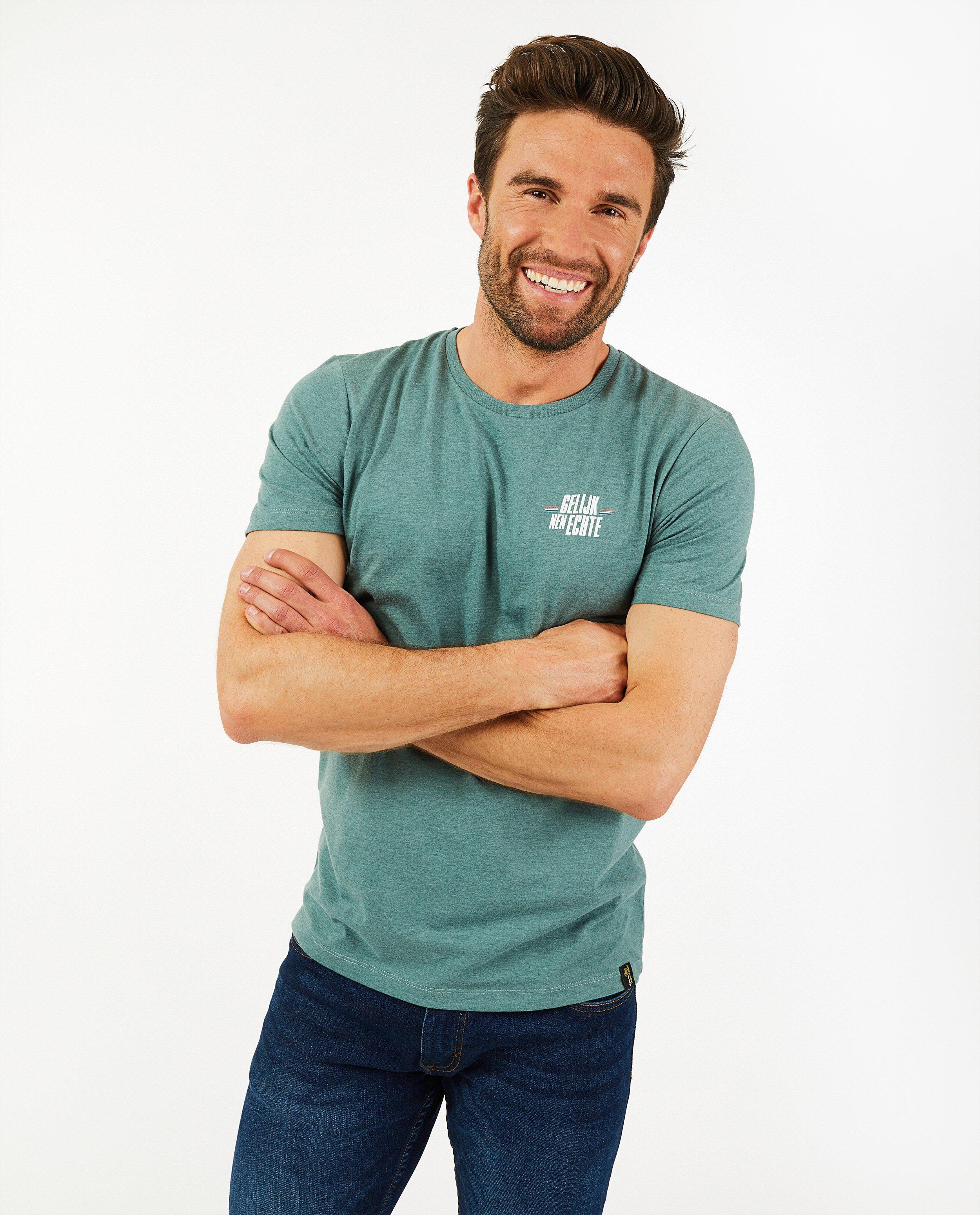 T-shirts - 'Gelijk nen Echte'-T-shirt, heren