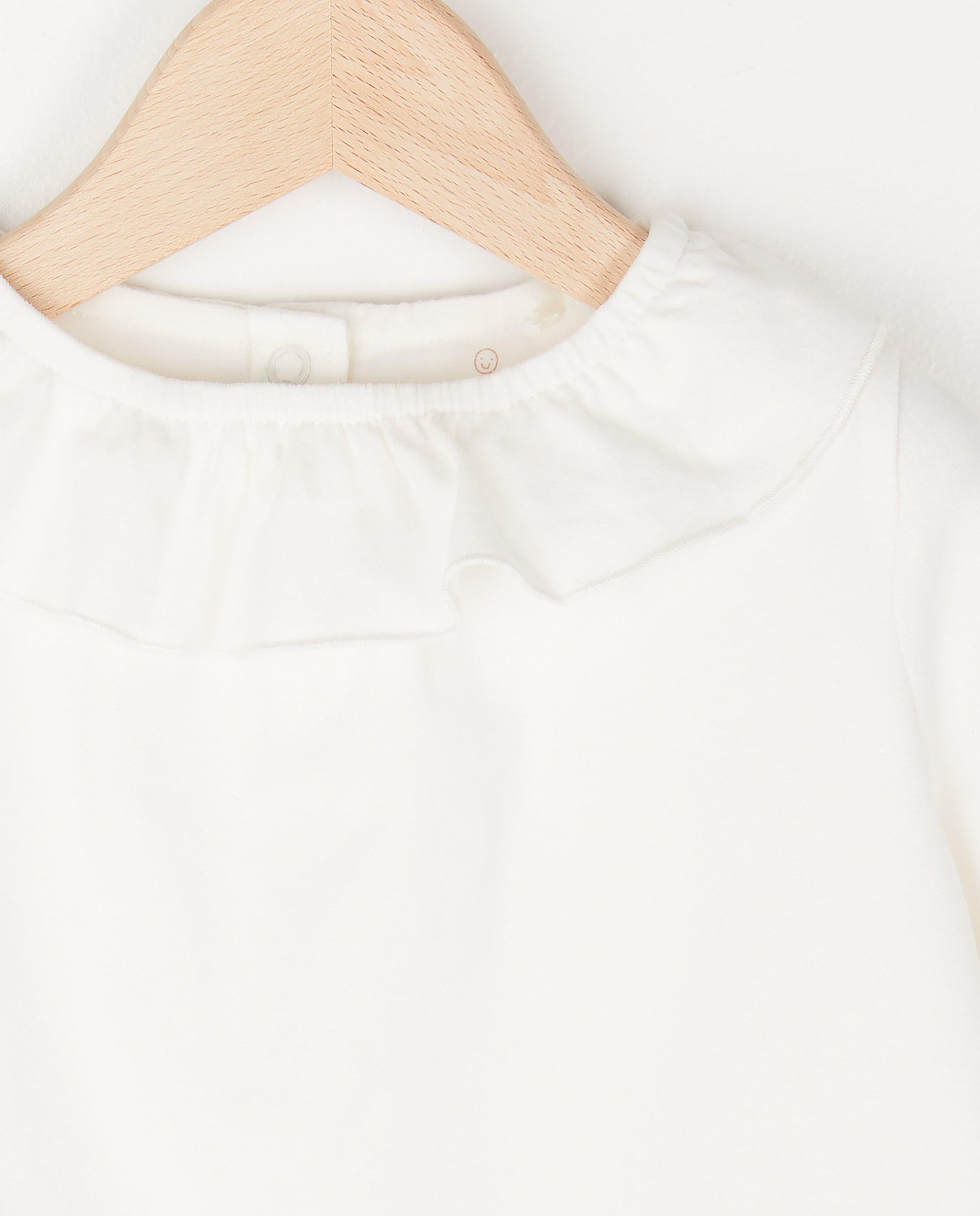T-shirts - Biokatoenen longsleeve met volant