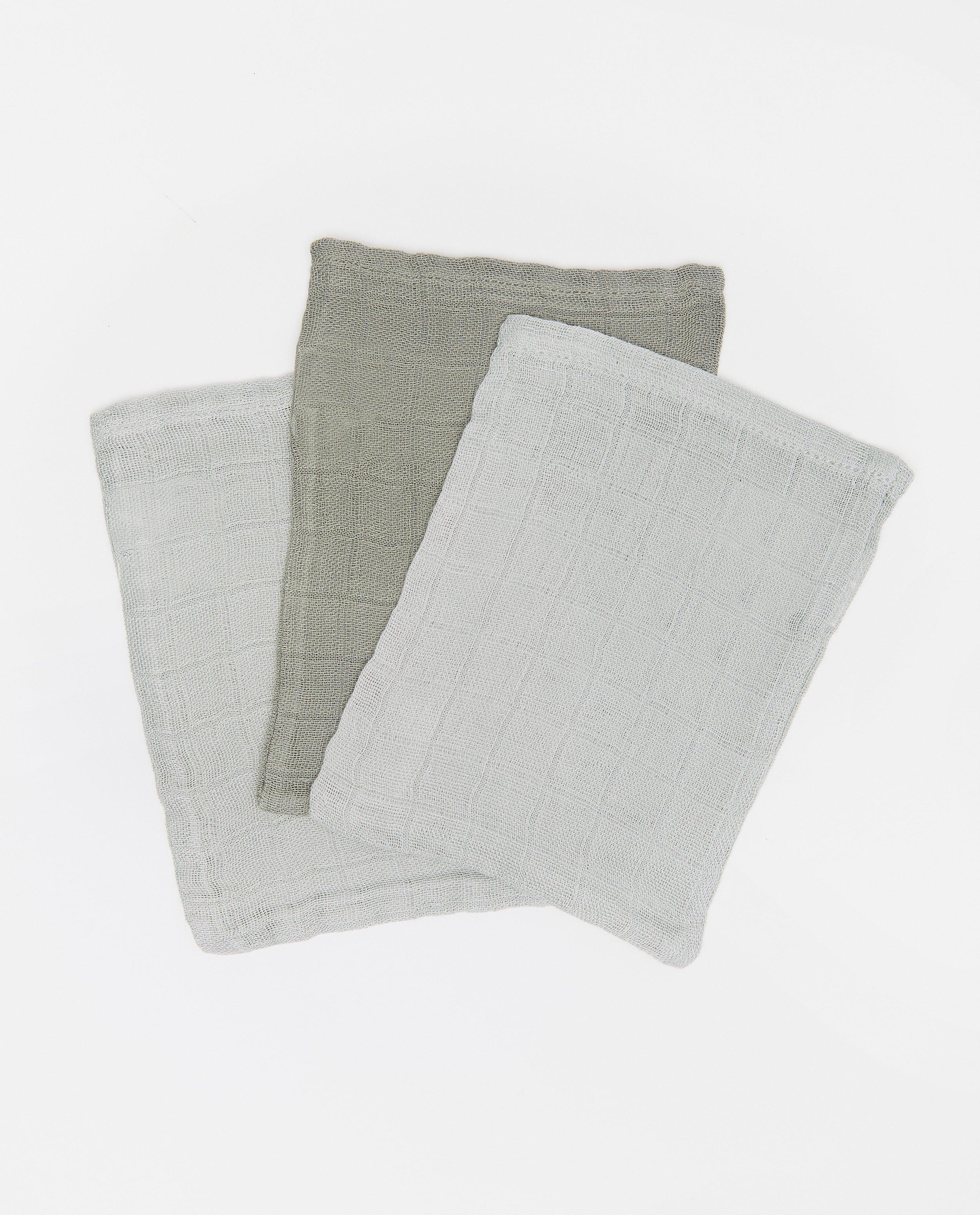 3 hydrofiele washandjes Jollein - van bamboe-katoen - Jollein