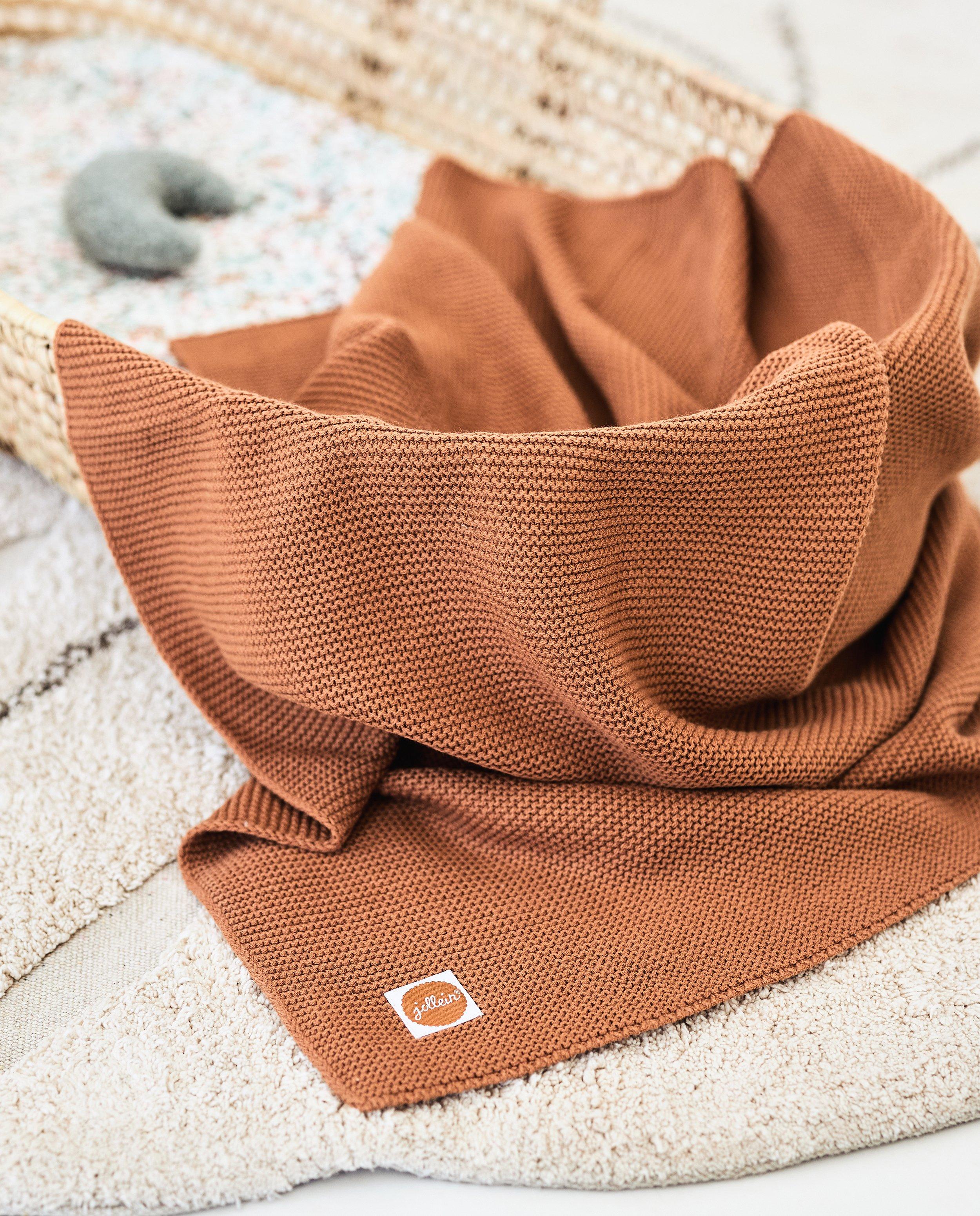 Couverture en tricot 75 x 100 cm Jollein - caramel - Jollein