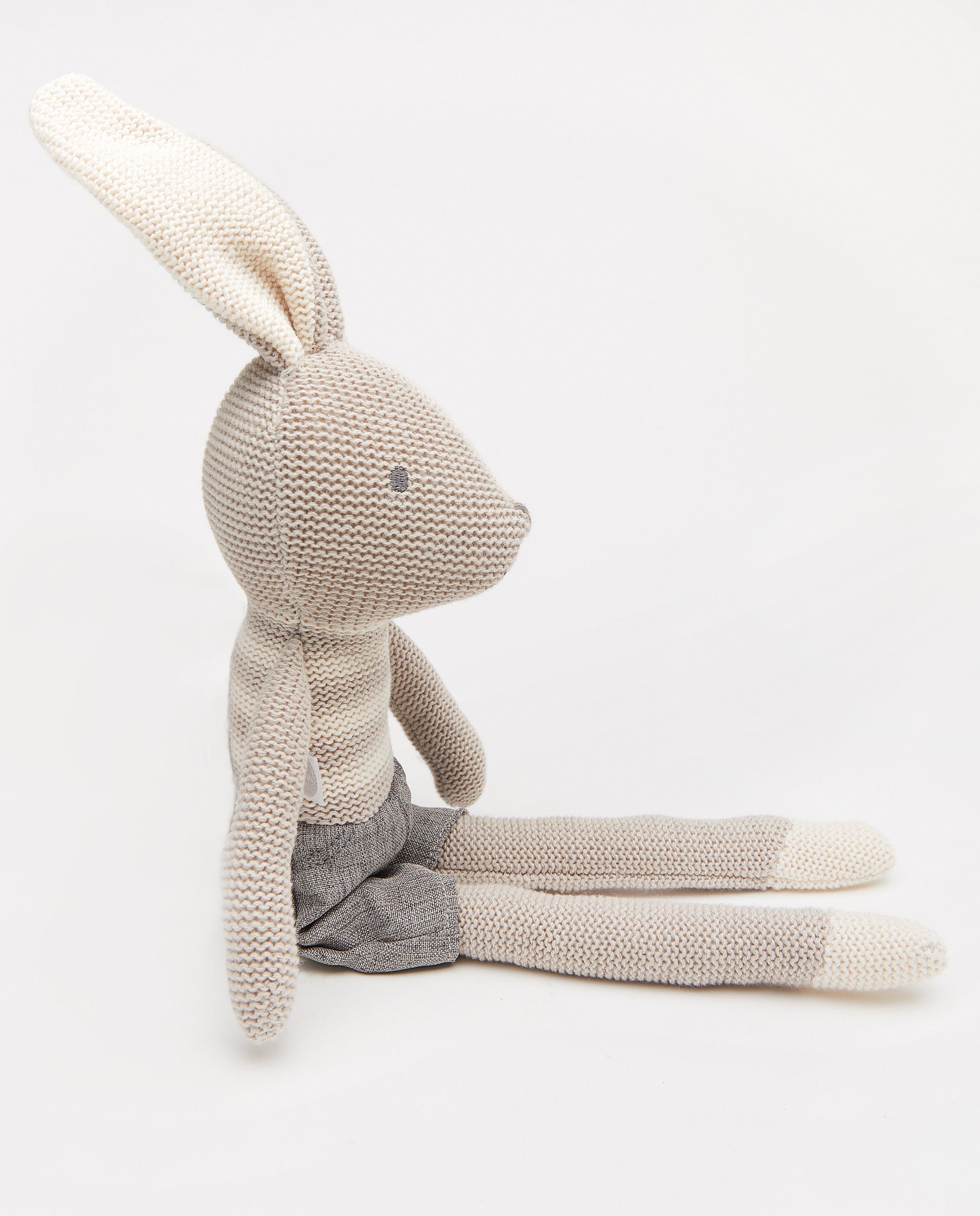 Babyspulletjes - Grijs knuffel konijn Joey Jollein