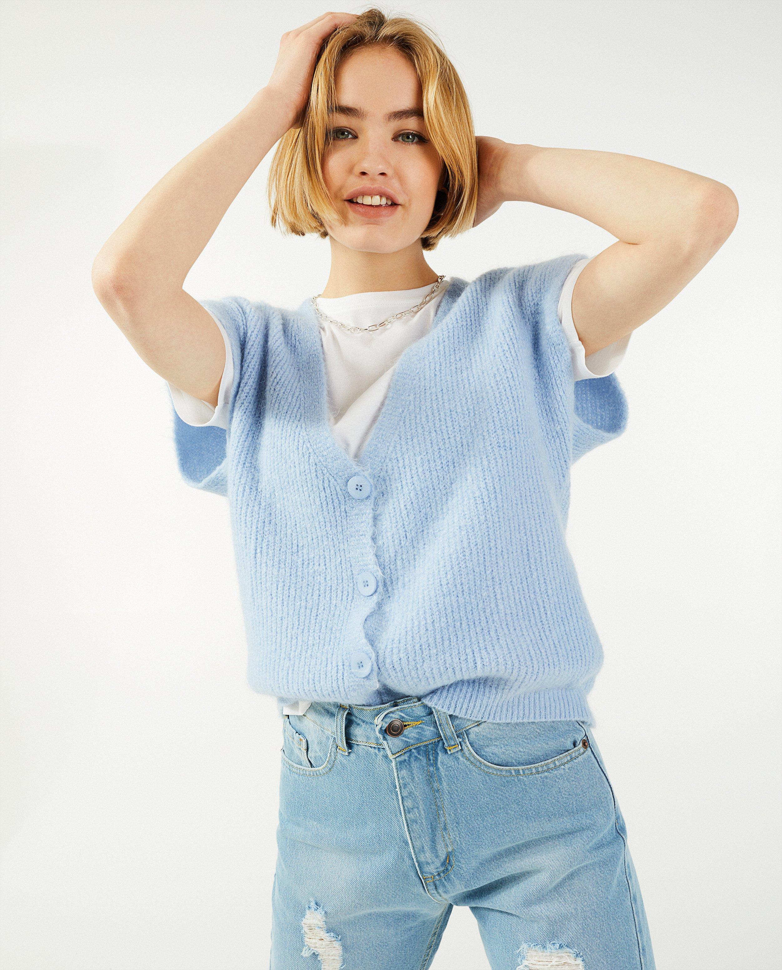Pulls - Débardeur bleu avec des boutons Ella Italia