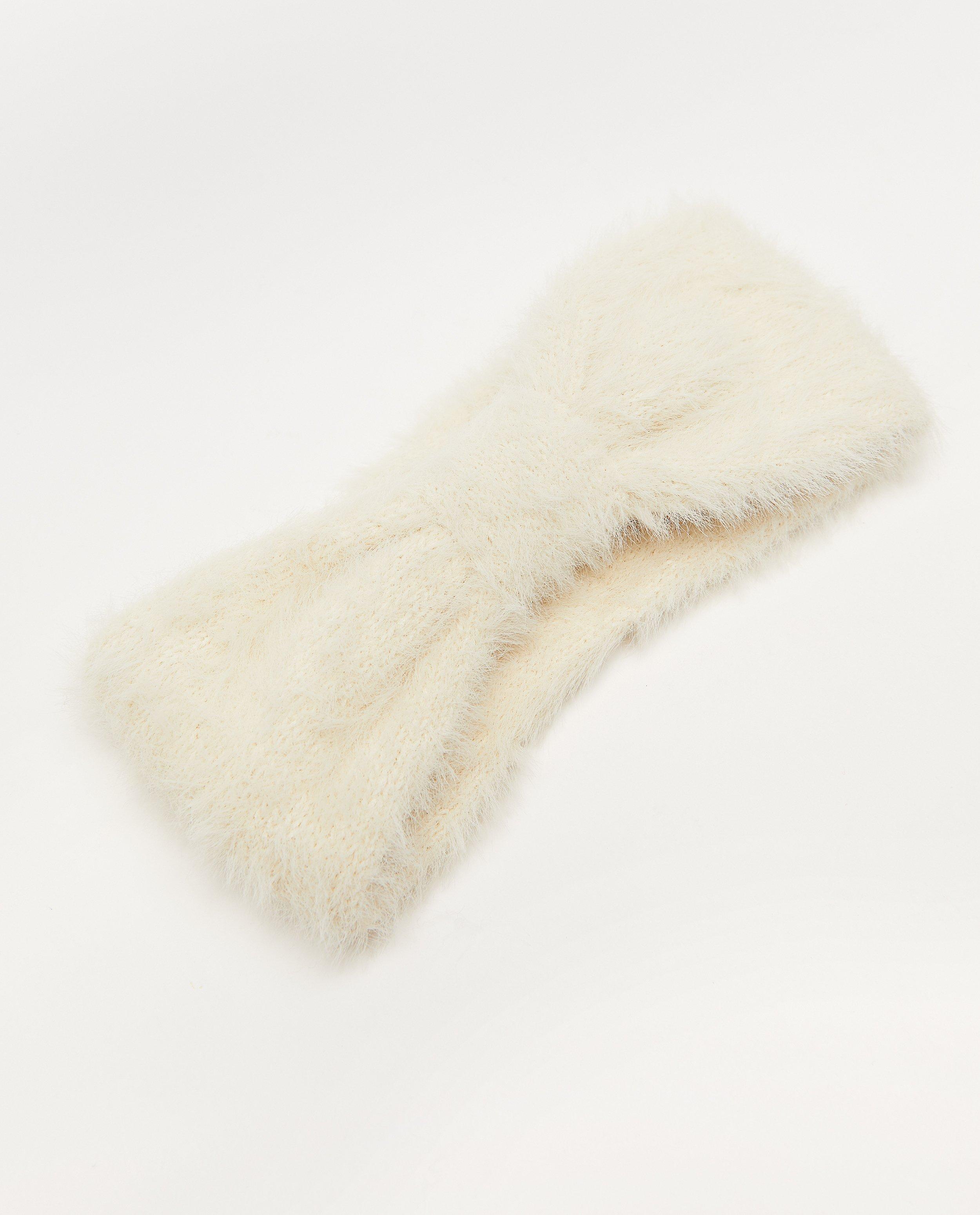 Breigoed - Witte hoofdband met knoop