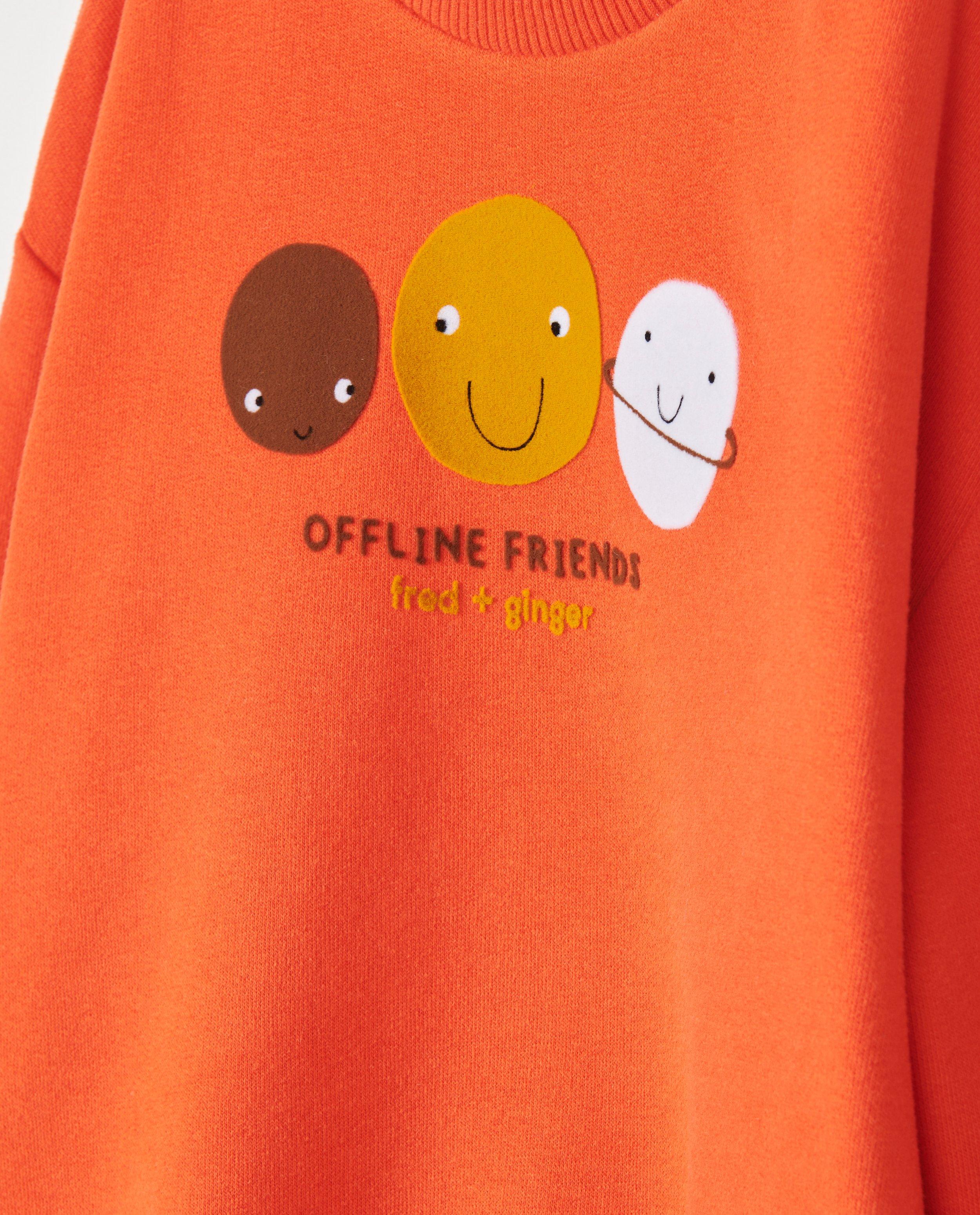 Unisex sweater met print fred + ginger - Product Detail - terracotta - afbeelding nummer 4