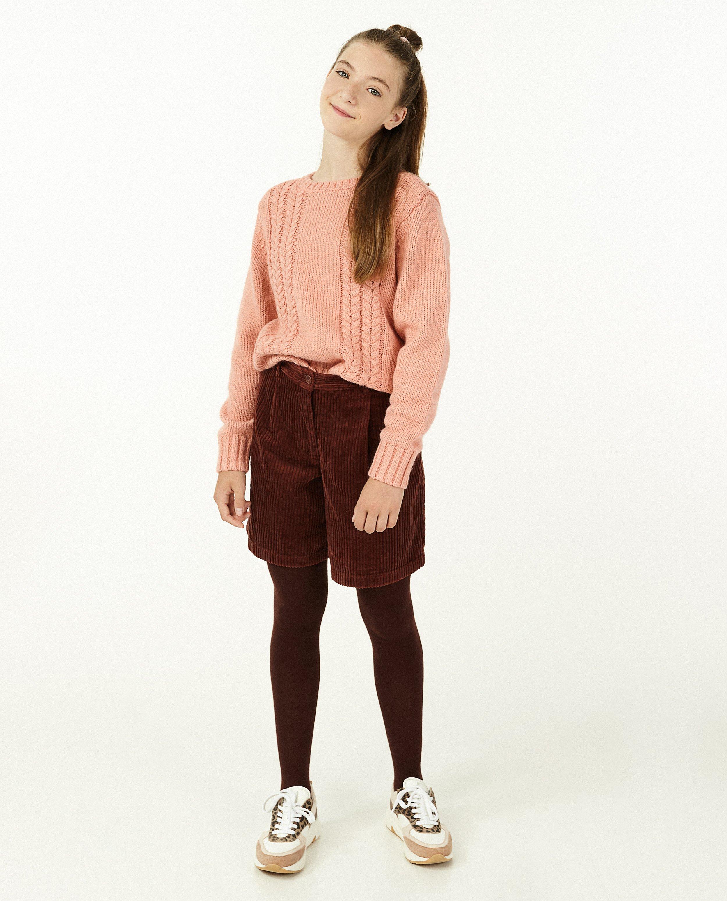 Roze trui met kabelpatroon - null - Fish & Chips
