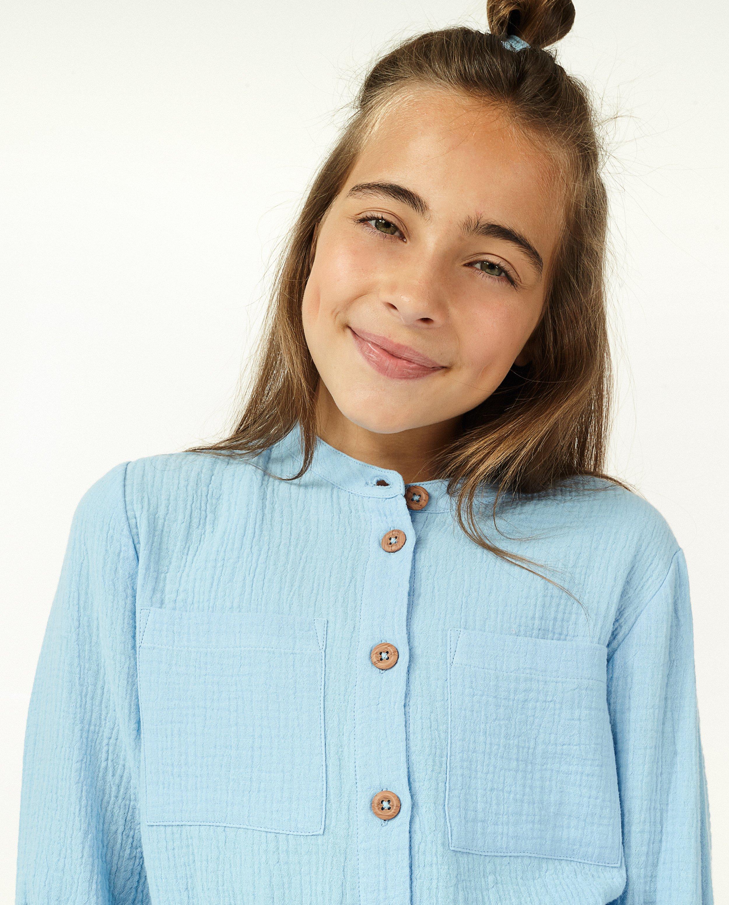 Roze jurk van tetrastof - Product Detail - blauw - afbeelding nummer 4