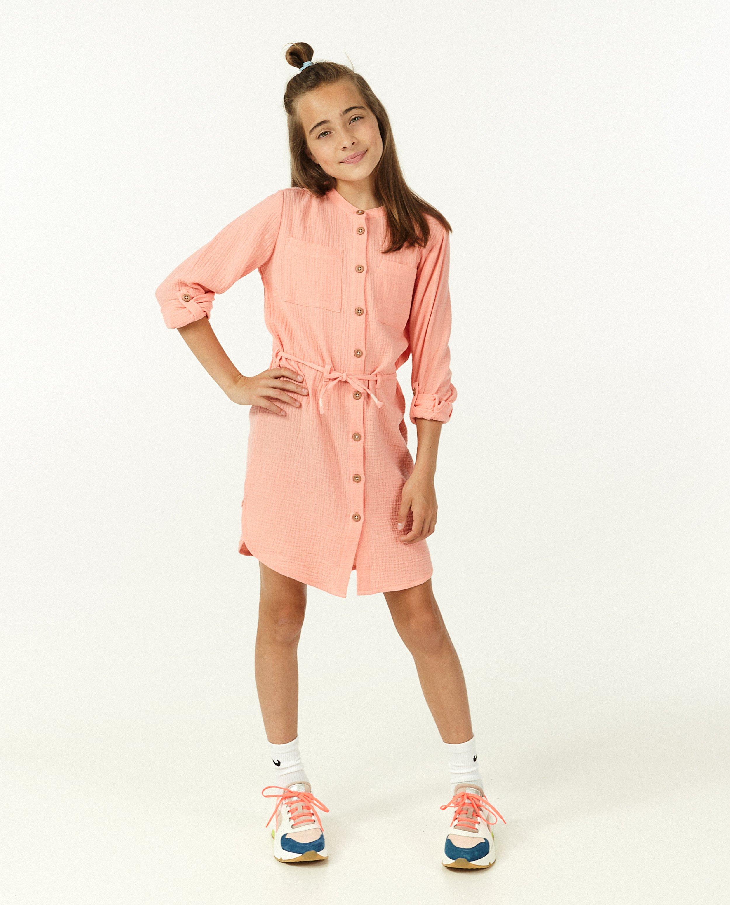 Robes - Robe rose en matière tétra