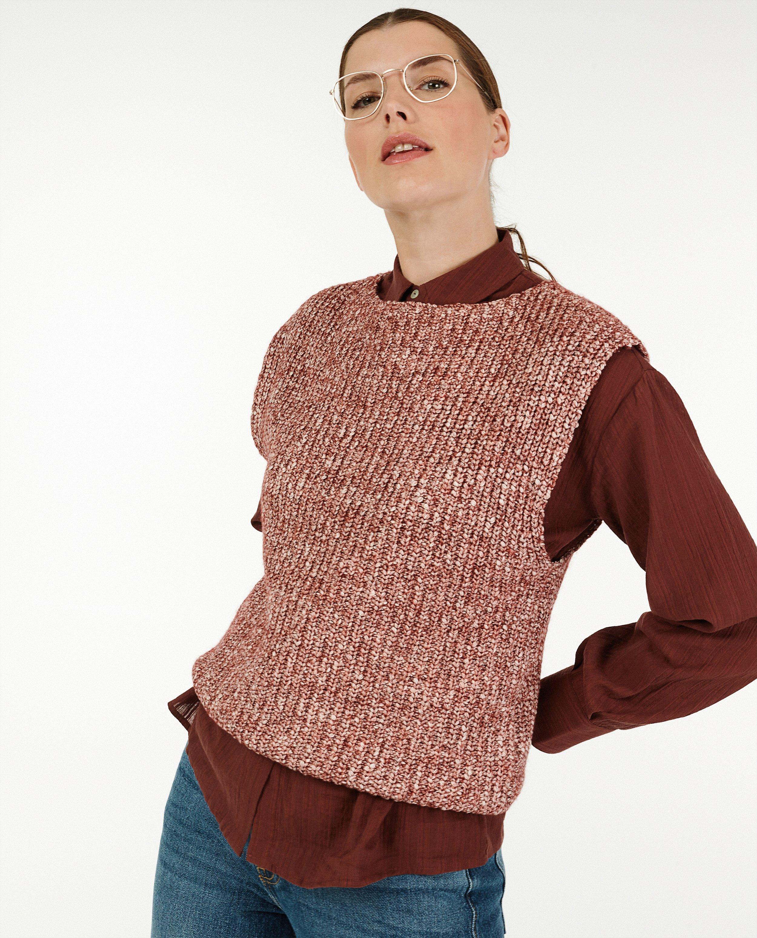 Pulls - Débardeur rouge chiné Sora