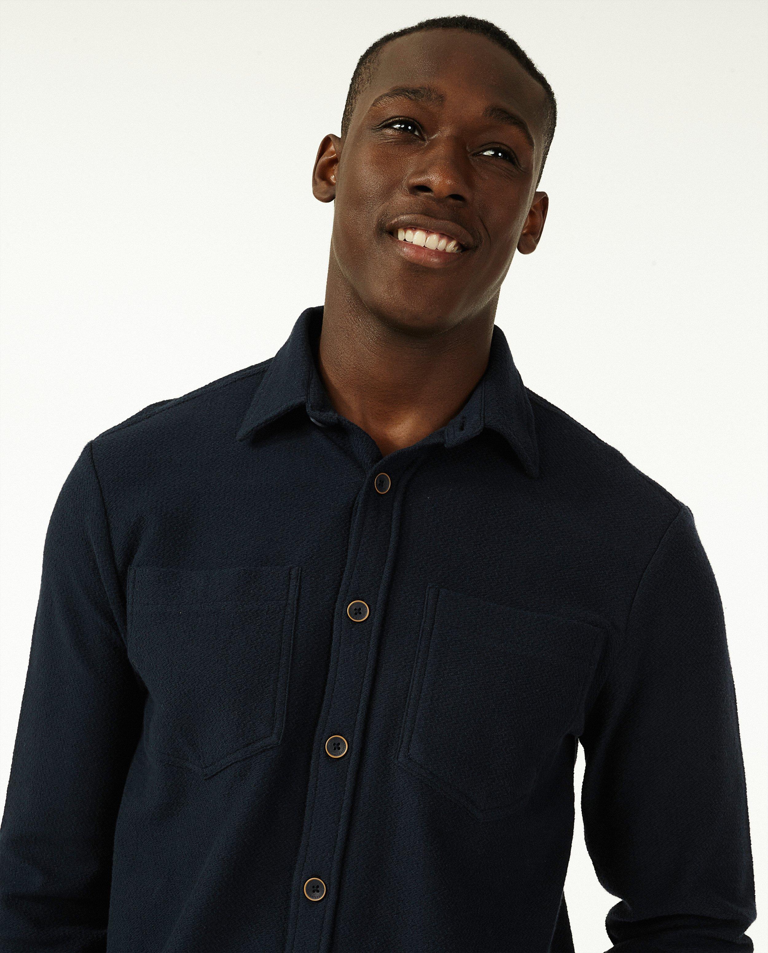 Chemises - Chemise bleu foncé en coton