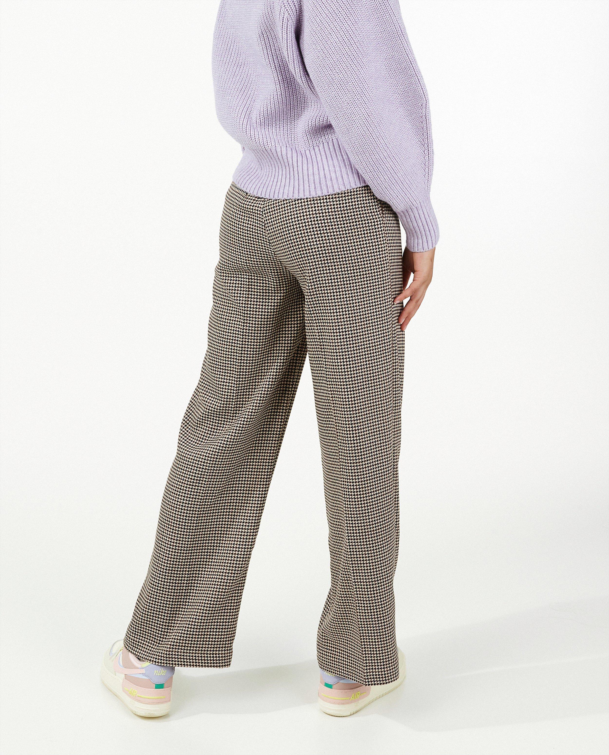 Broeken - Bruine broek met print