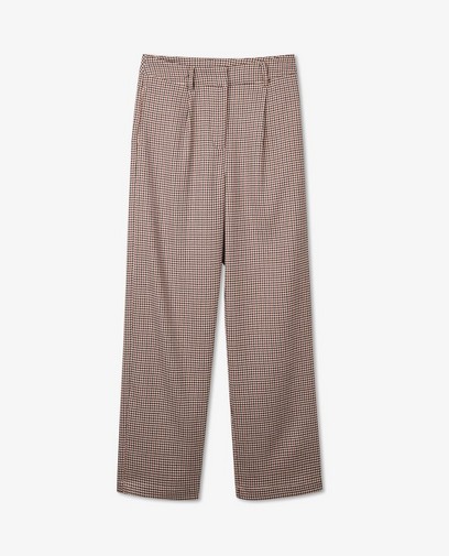Bruine broek met print Bruine broek met print