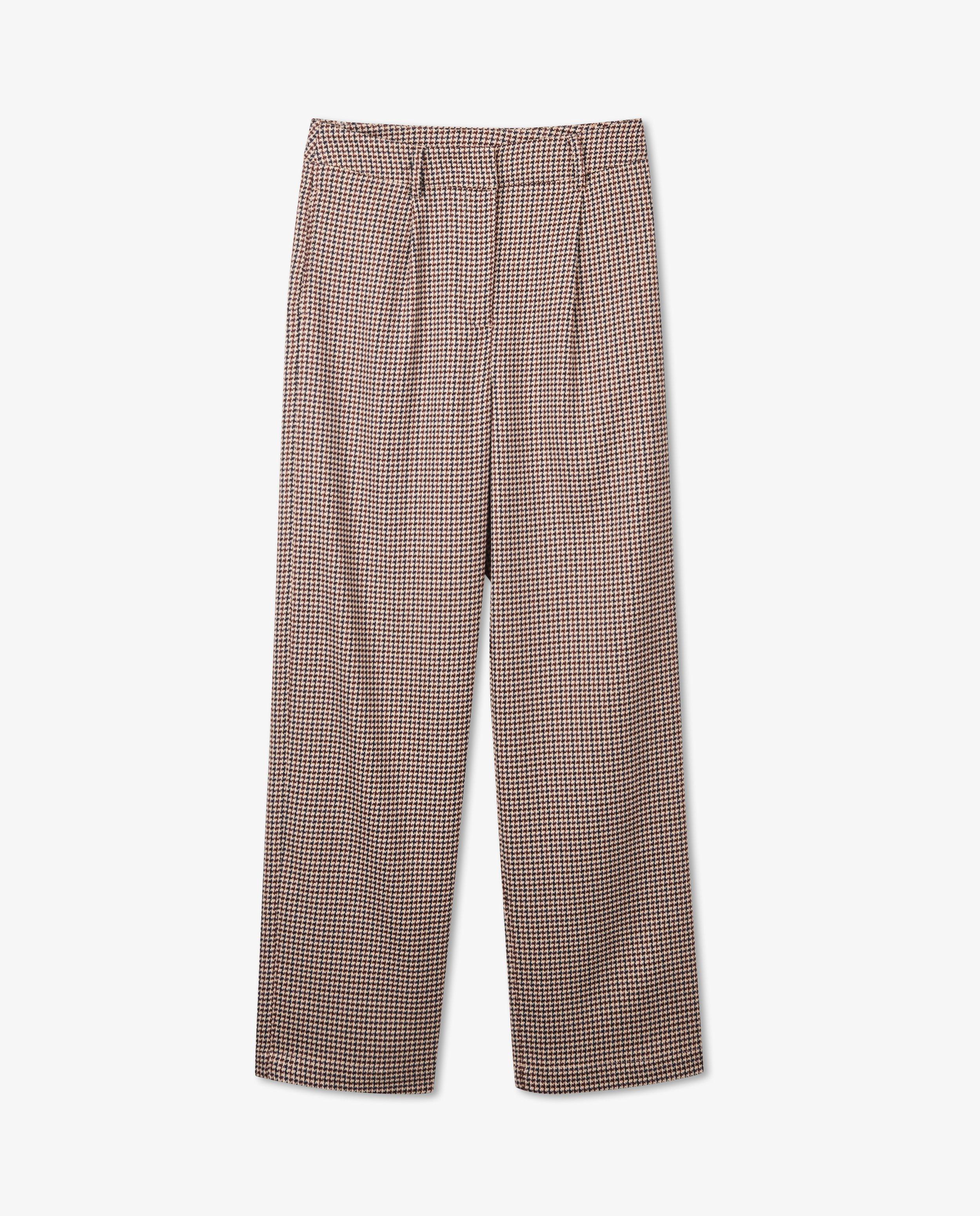 Broeken - Bruine broek met print