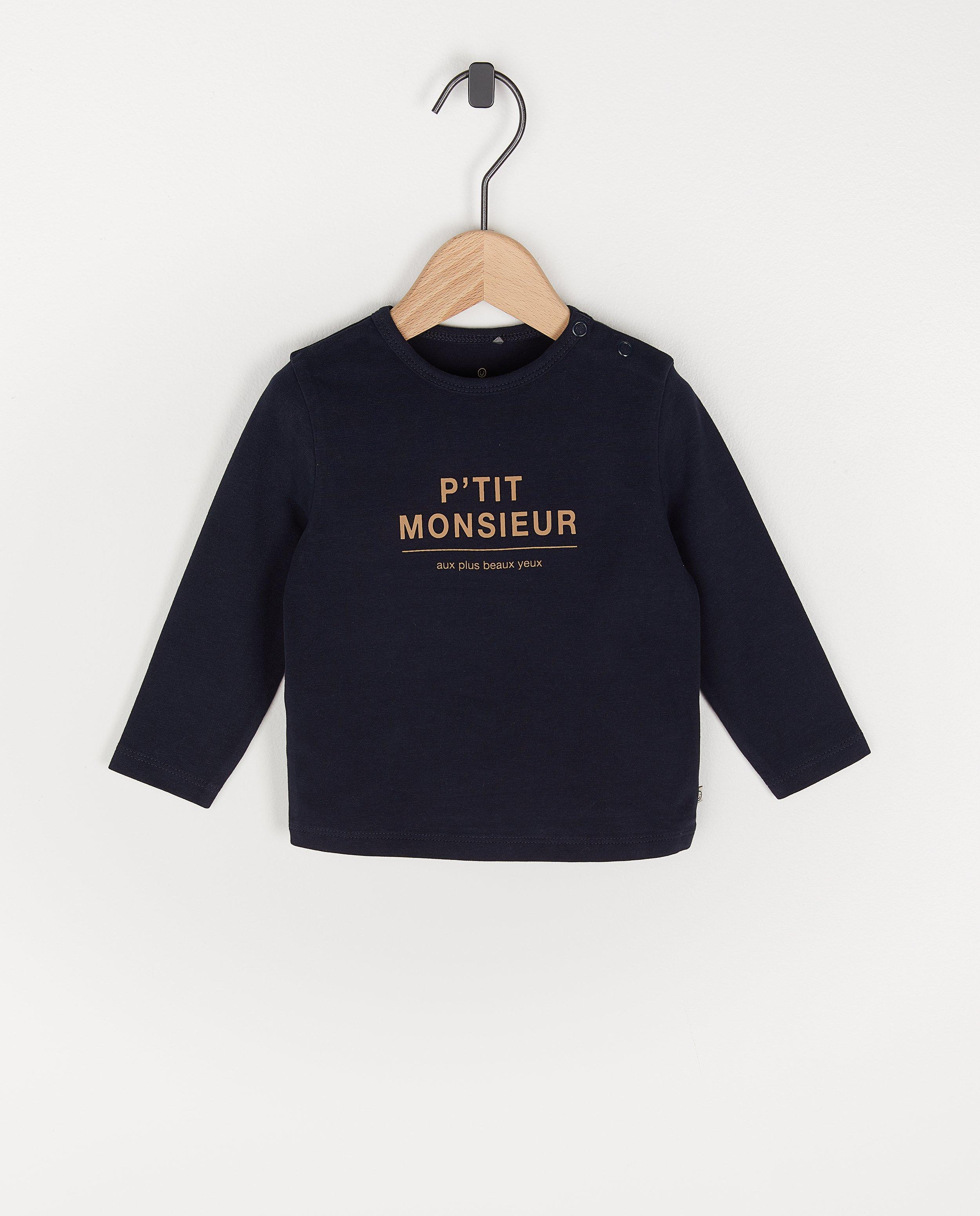 Blauwe longsleeve met FR opschrift - Blauwe longsleeve met FR opschrift - Cuddles and Smiles