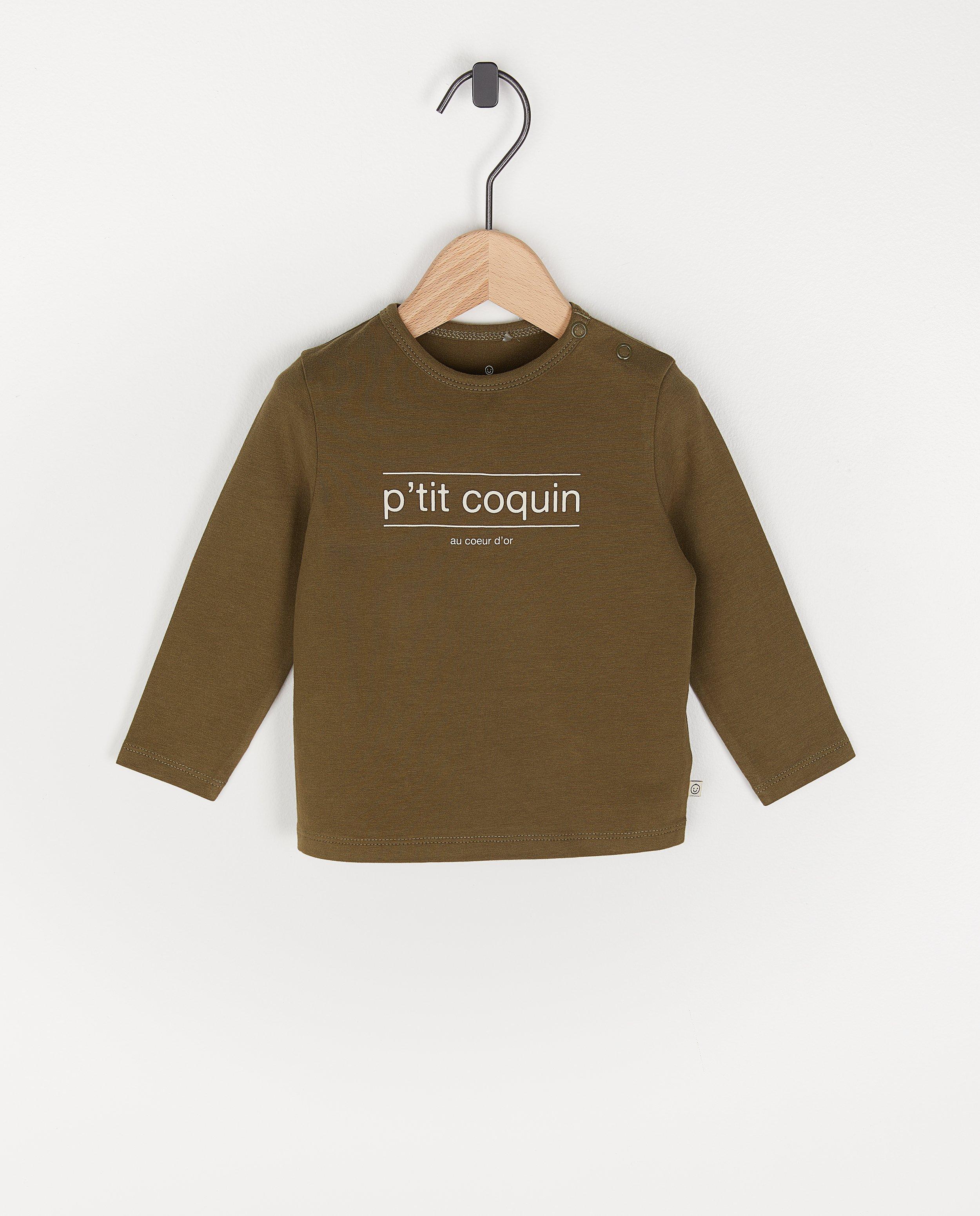 Kaki longsleeve met FR opschrift - Kaki longsleeve met FR opschrift - Cuddles and Smiles