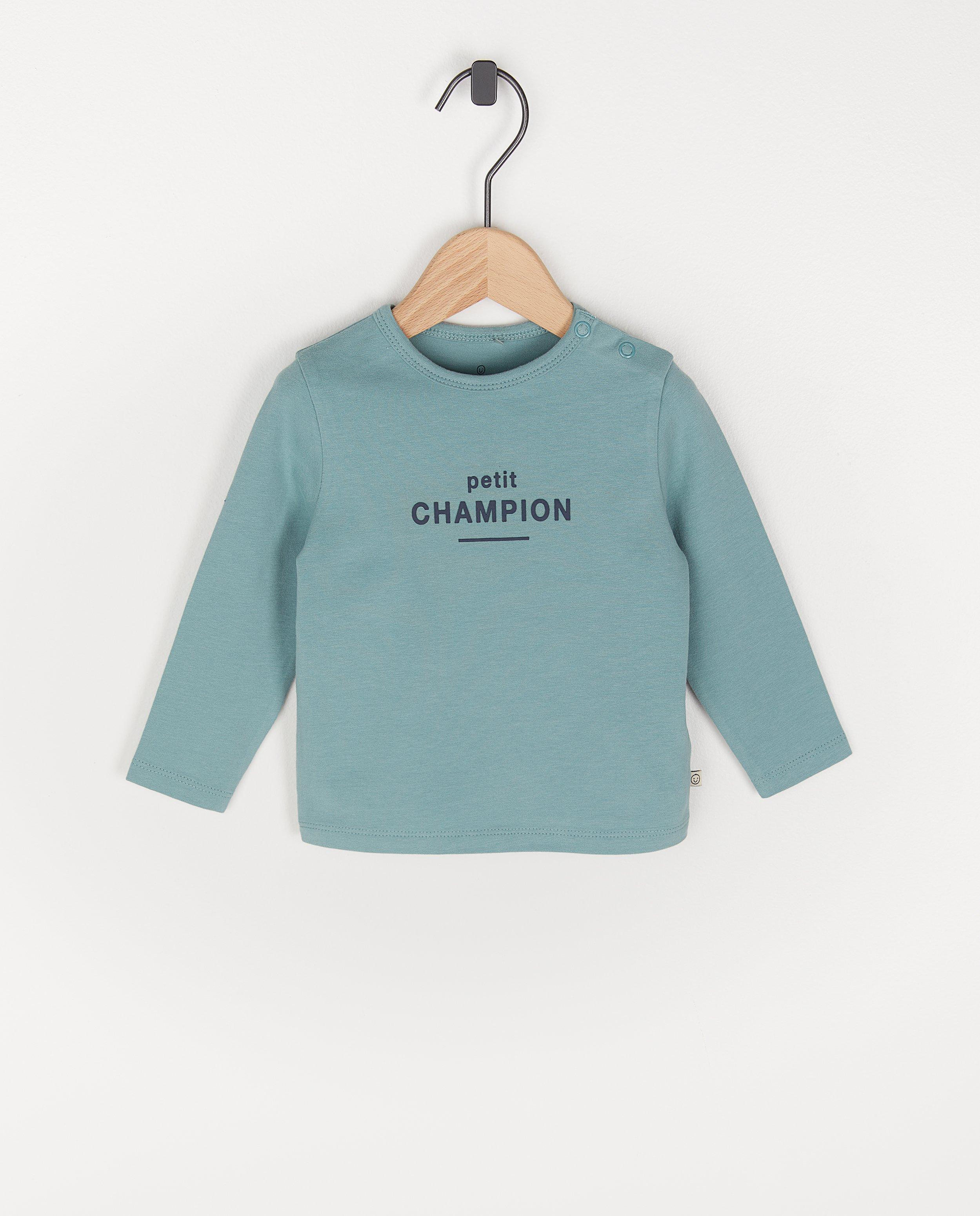 Blauwe longsleeve met FR opschrift - Blauwe longsleeve met FR opschrift - Cuddles and Smiles