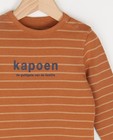 T-shirts - T-shirt beige à manches longues, inscription NL