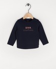 Blauwe longsleeve met NL opschrift - stretch - Cuddles and Smiles