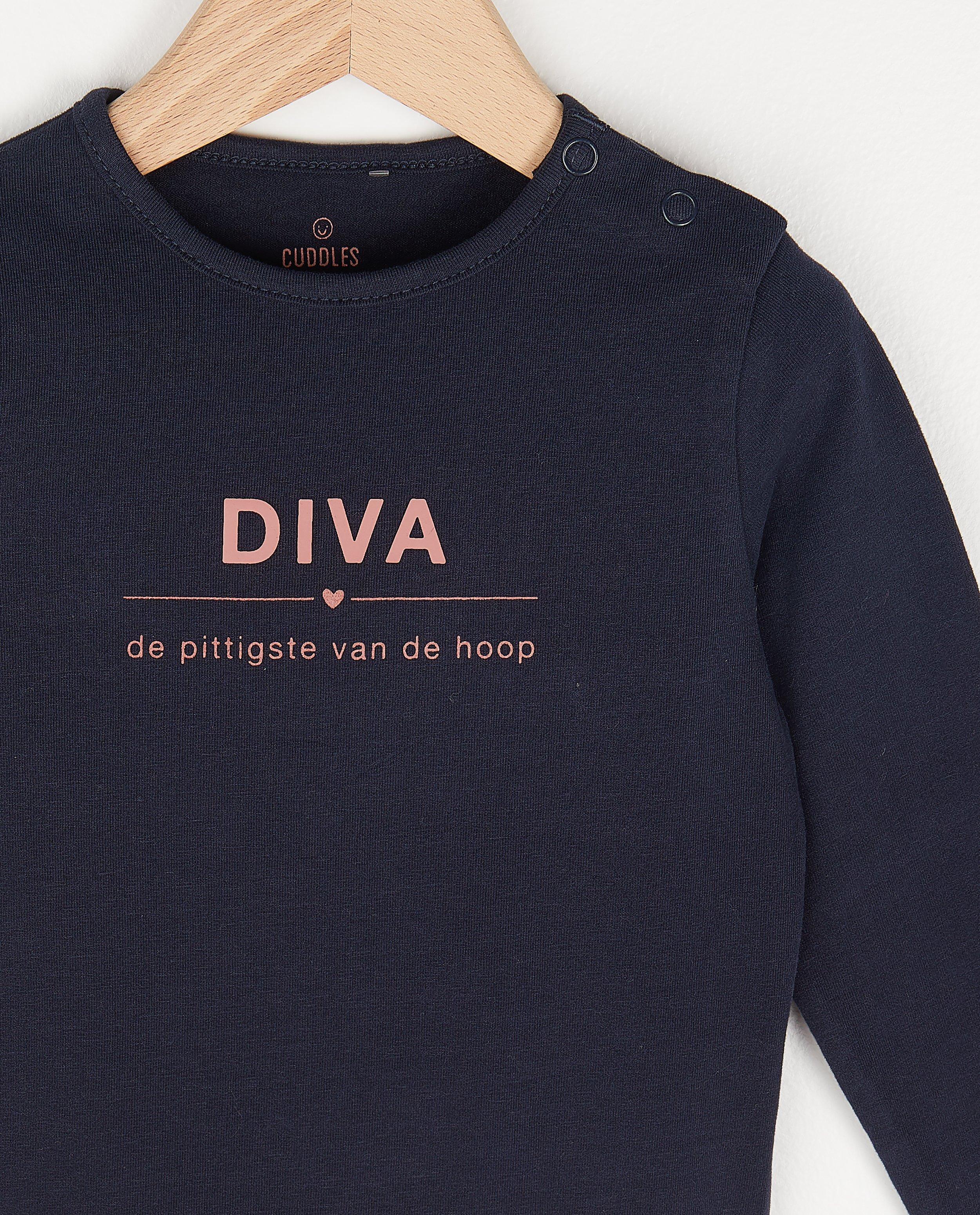 T-shirts - Beige longsleeve met NL opschrift
