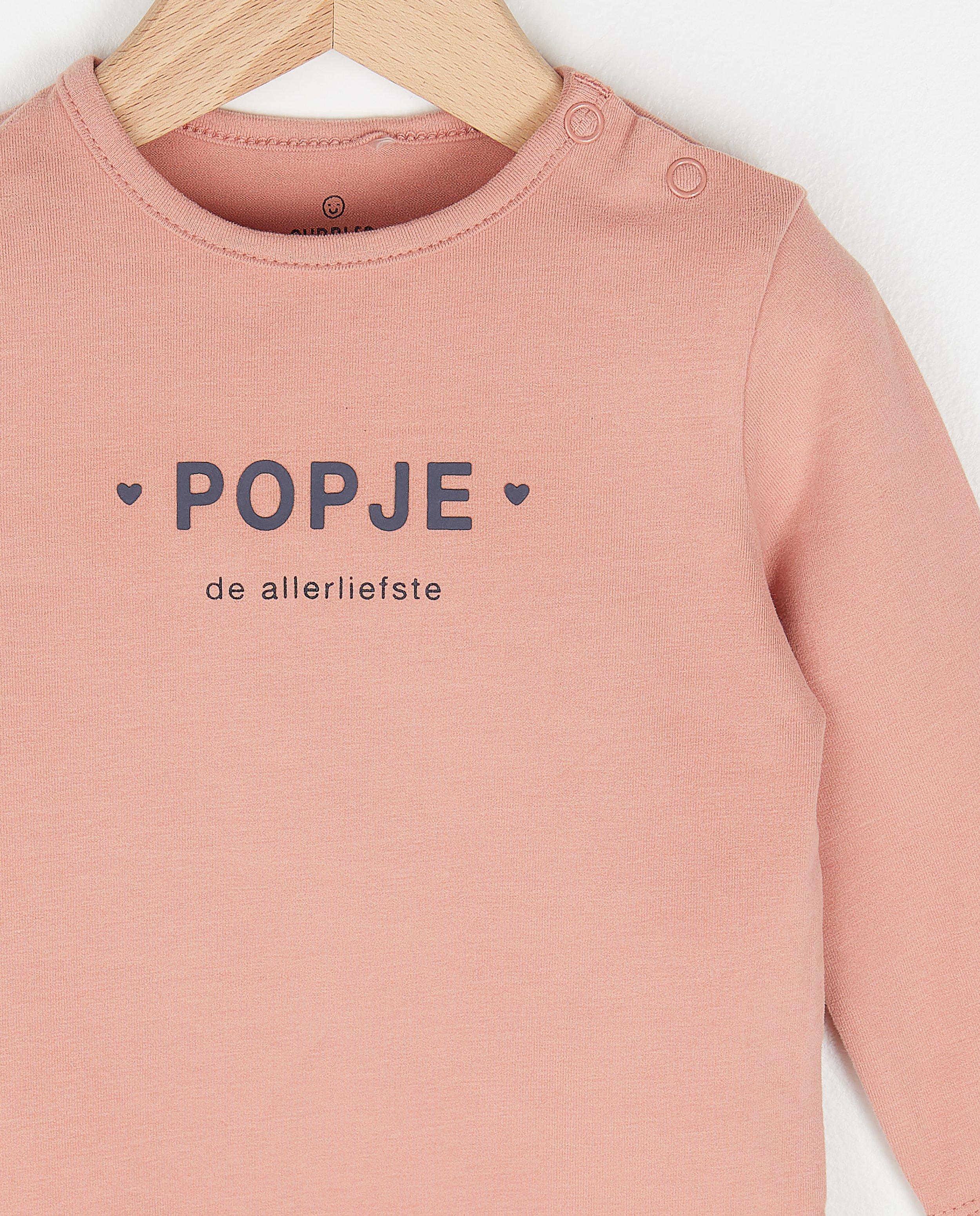 T-shirts - Beige longsleeve met NL opschrift