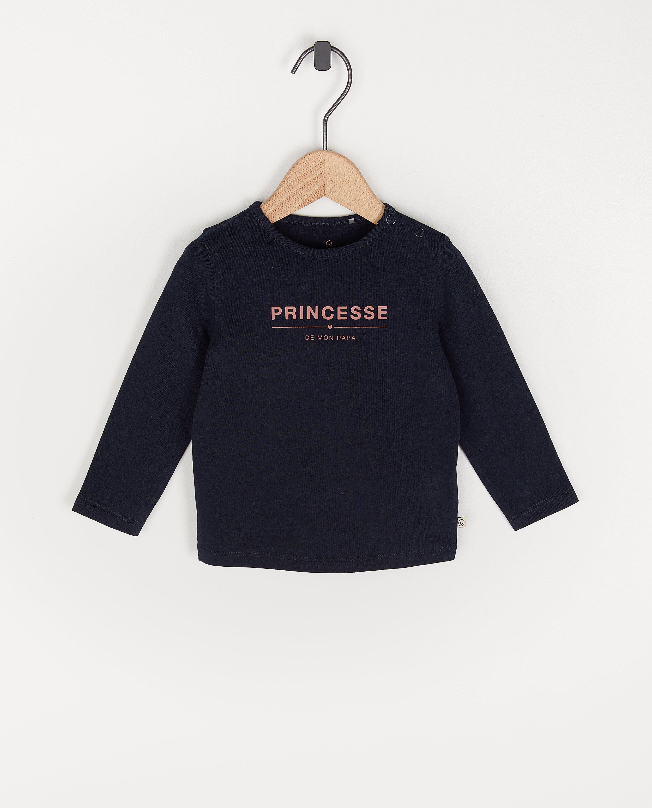 Bruine longsleeve met FR opschrift - stretch - Cuddles and Smiles
