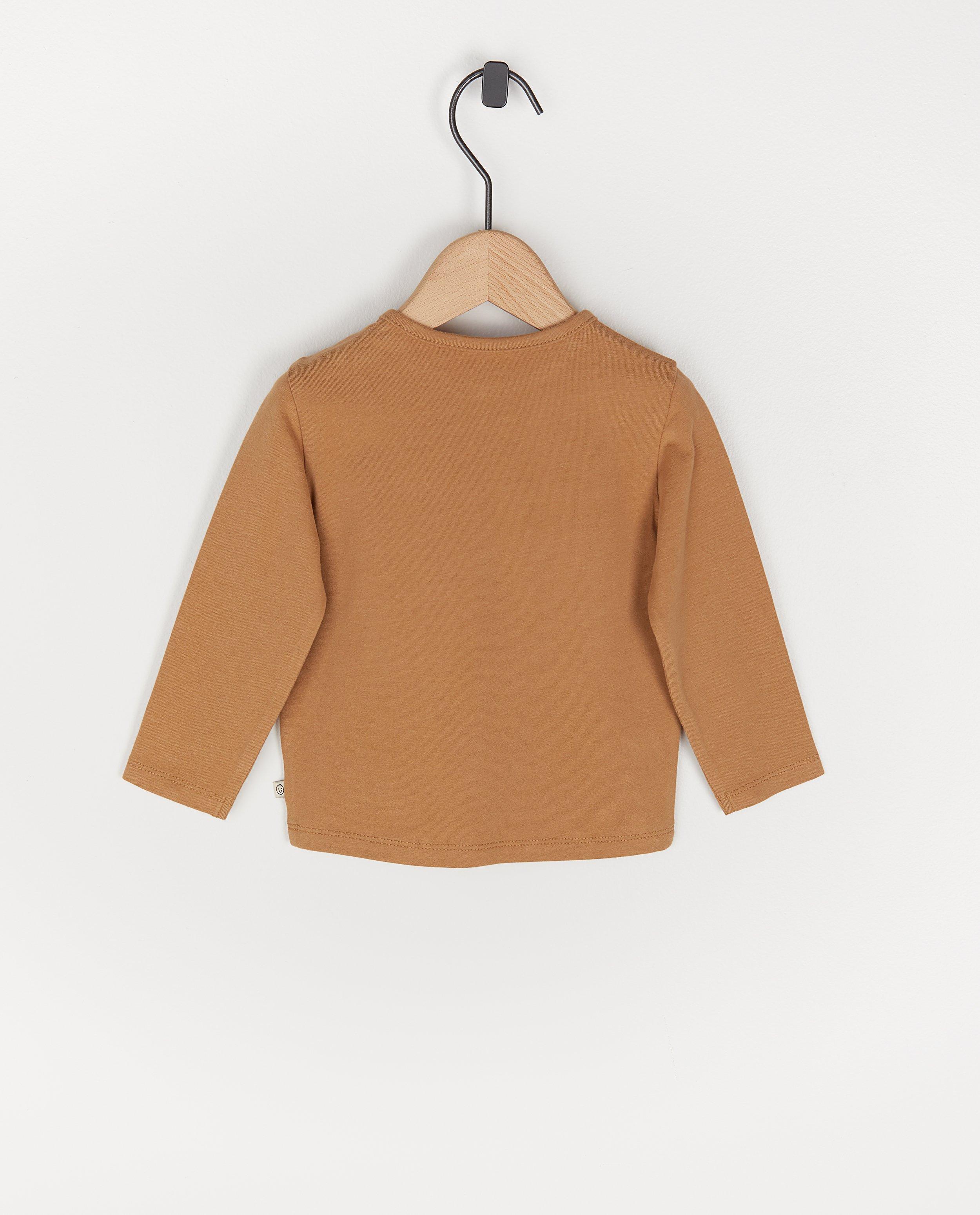 T-shirts - Beige longsleeve met FR opschrift