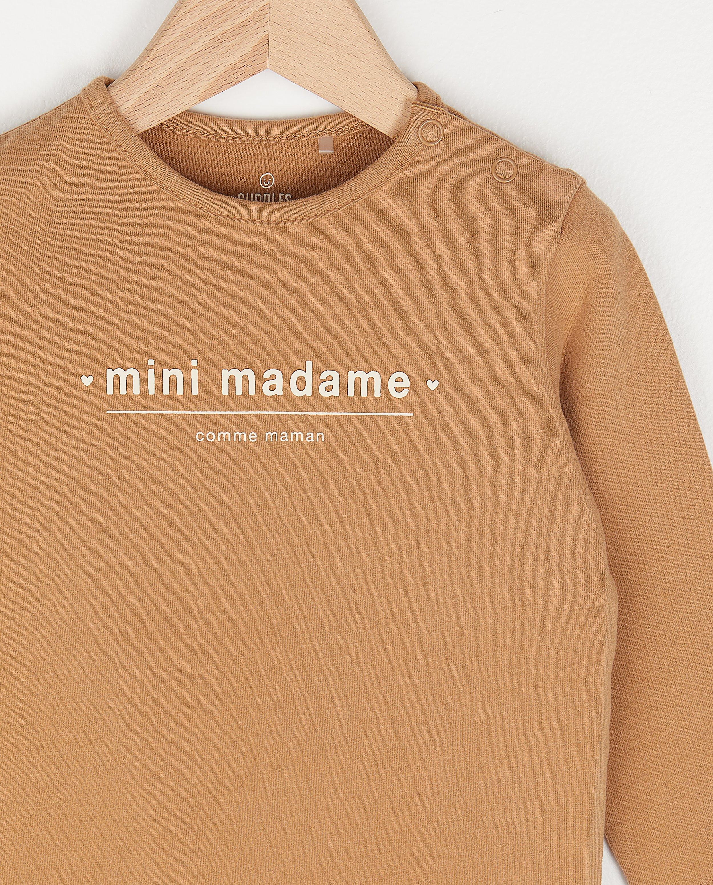T-shirts - Beige longsleeve met FR opschrift