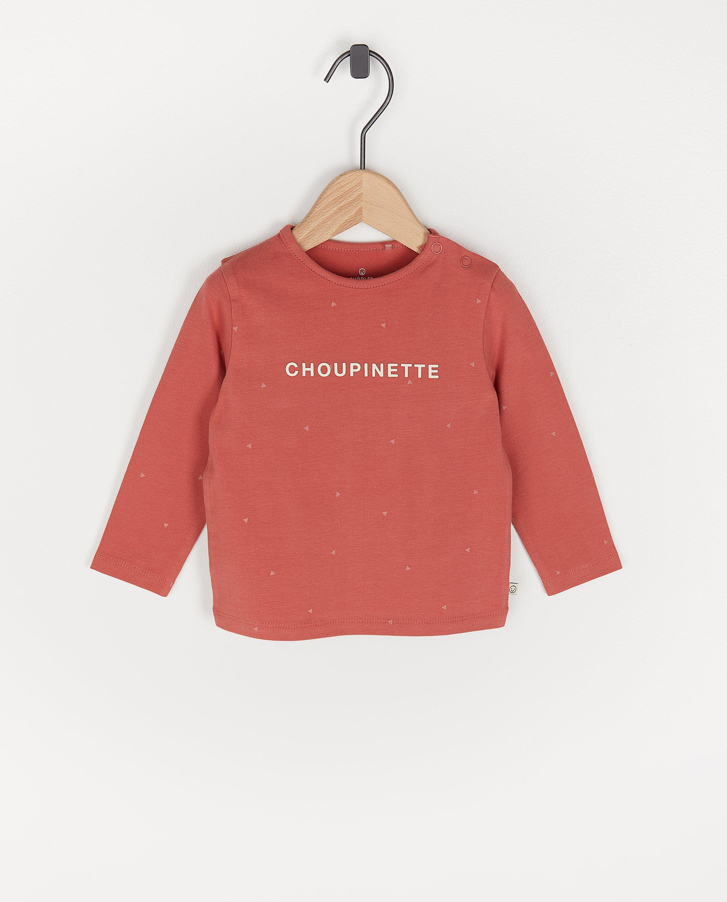 Roze longsleeve met FR opschrift - stretch - Cuddles and Smiles