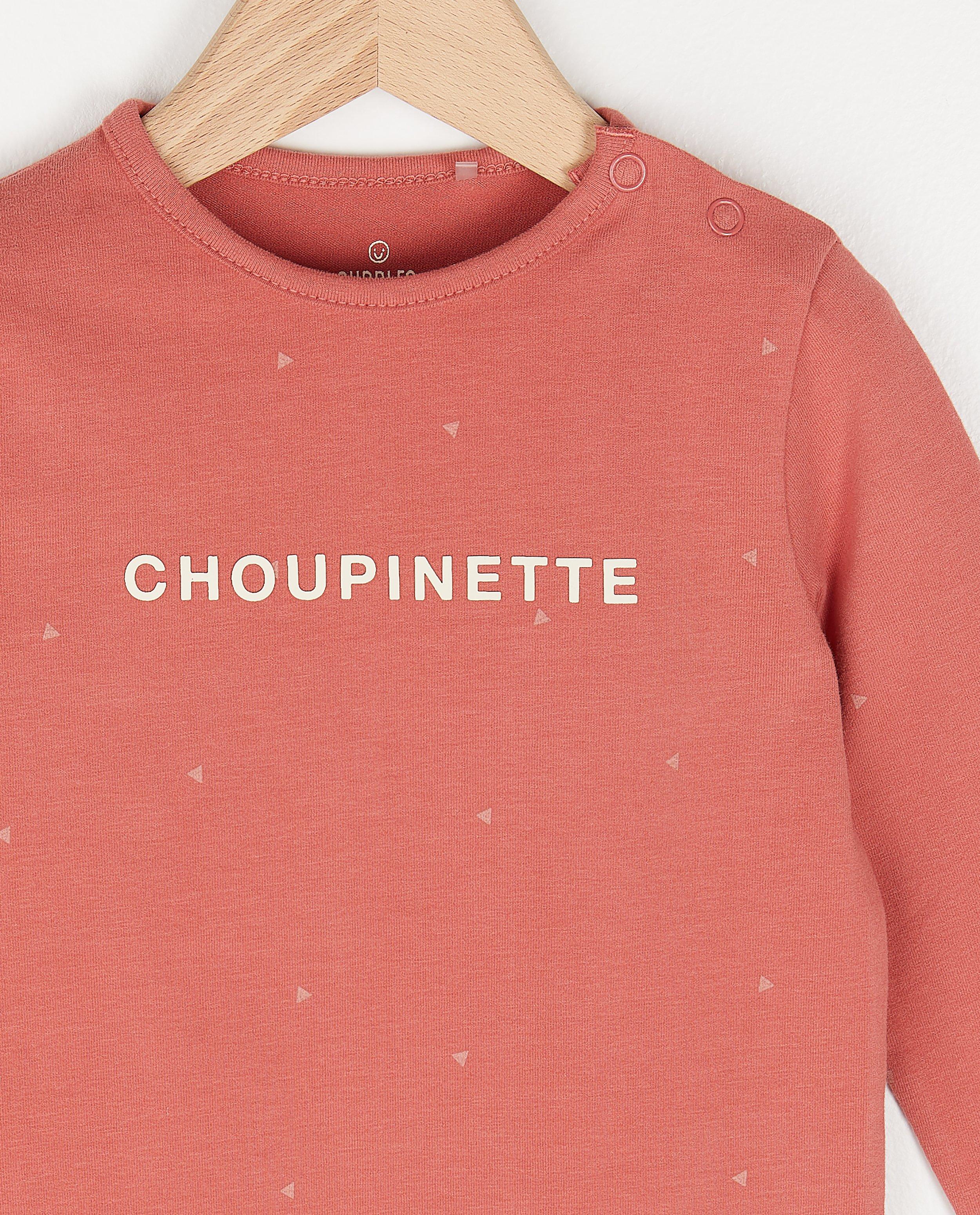 T-shirts - Beige longsleeve met FR opschrift
