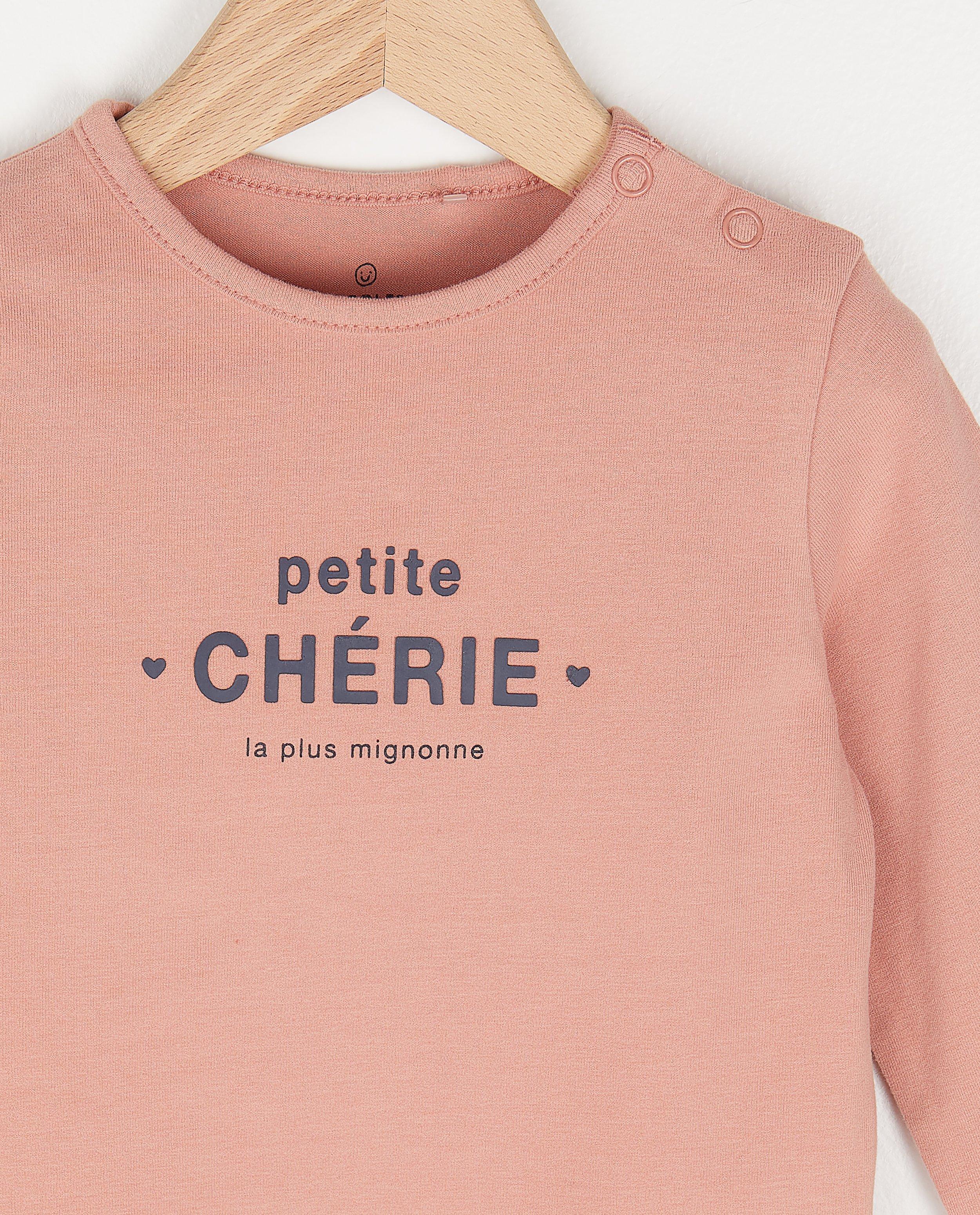T-shirts - Beige longsleeve met FR opschrift