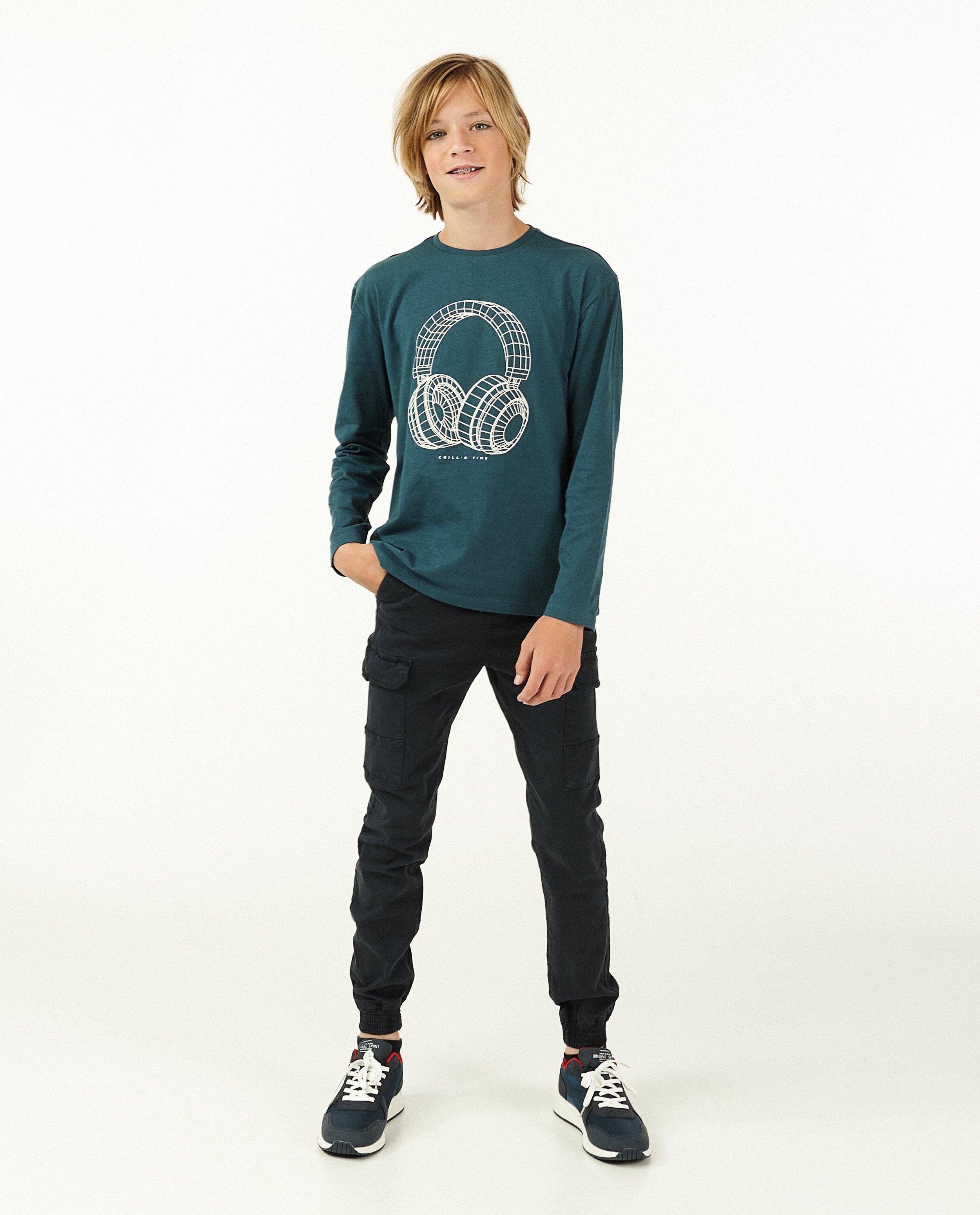 Longsleeve met rubberprint BESTies - stretch - Besties