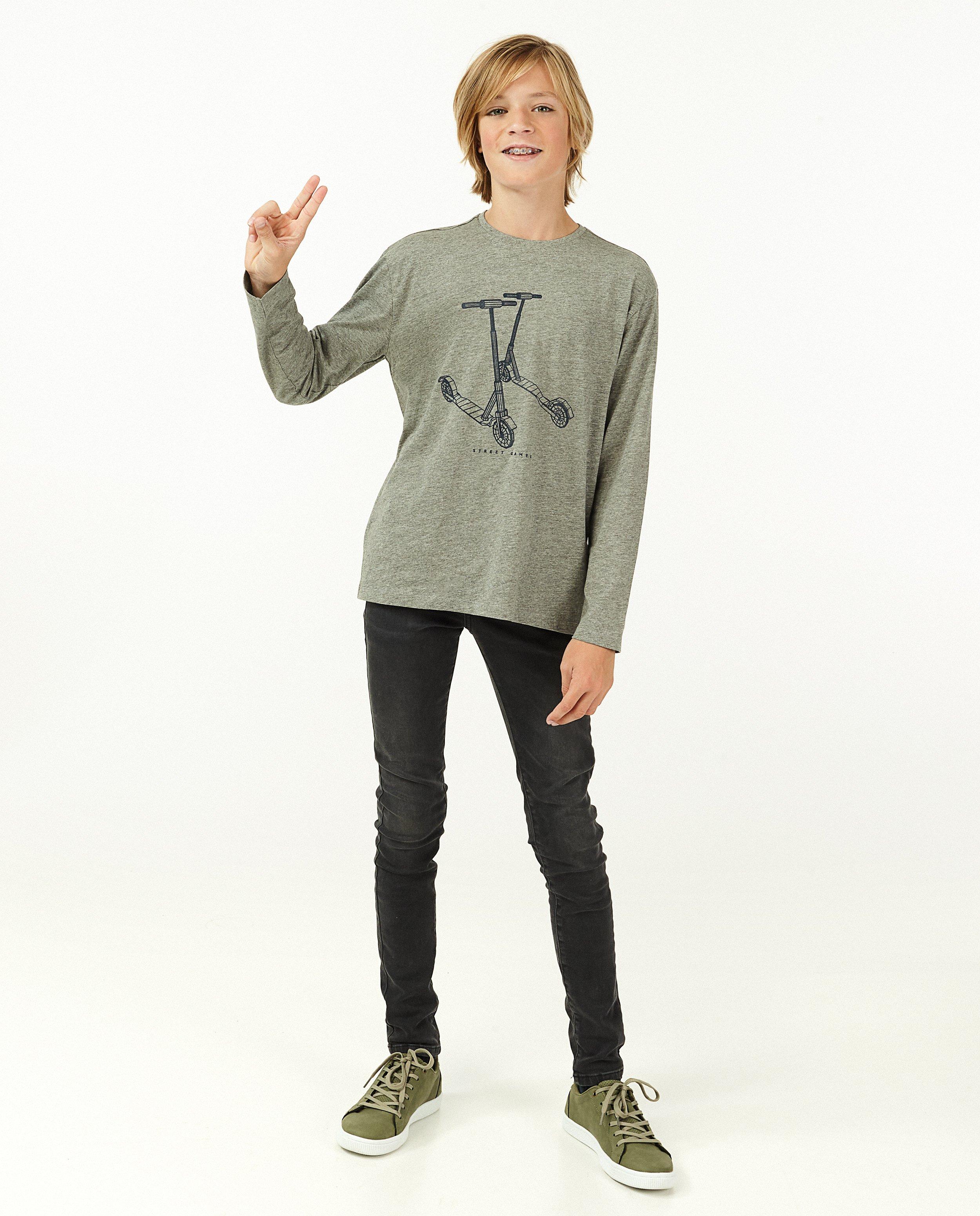 Longsleeve met rubberprint BESTies - stretch - Besties
