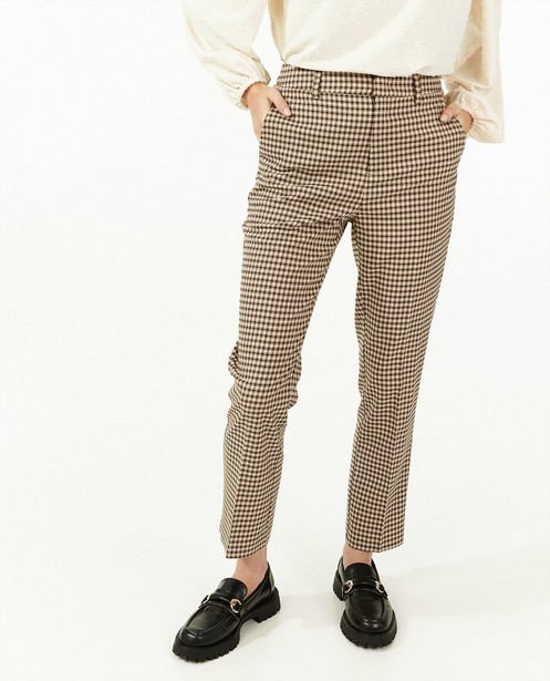 Pantalons - Pantalon brun à carreaux Youh !