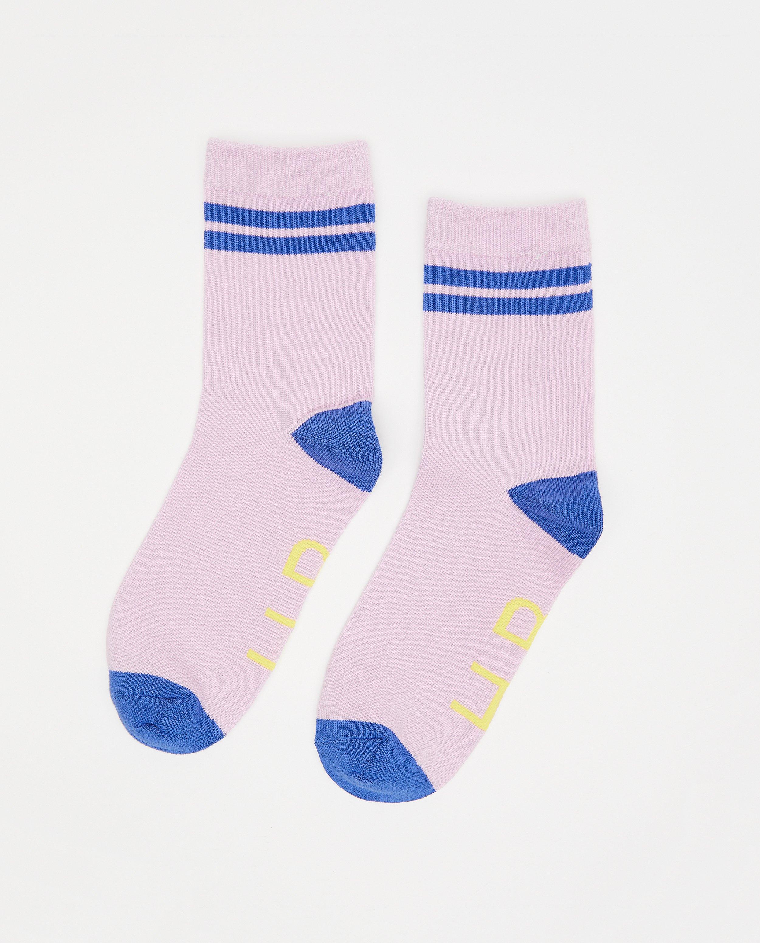 Lila kousen Hampton Bays - met blauw en geel - Hampton Bays