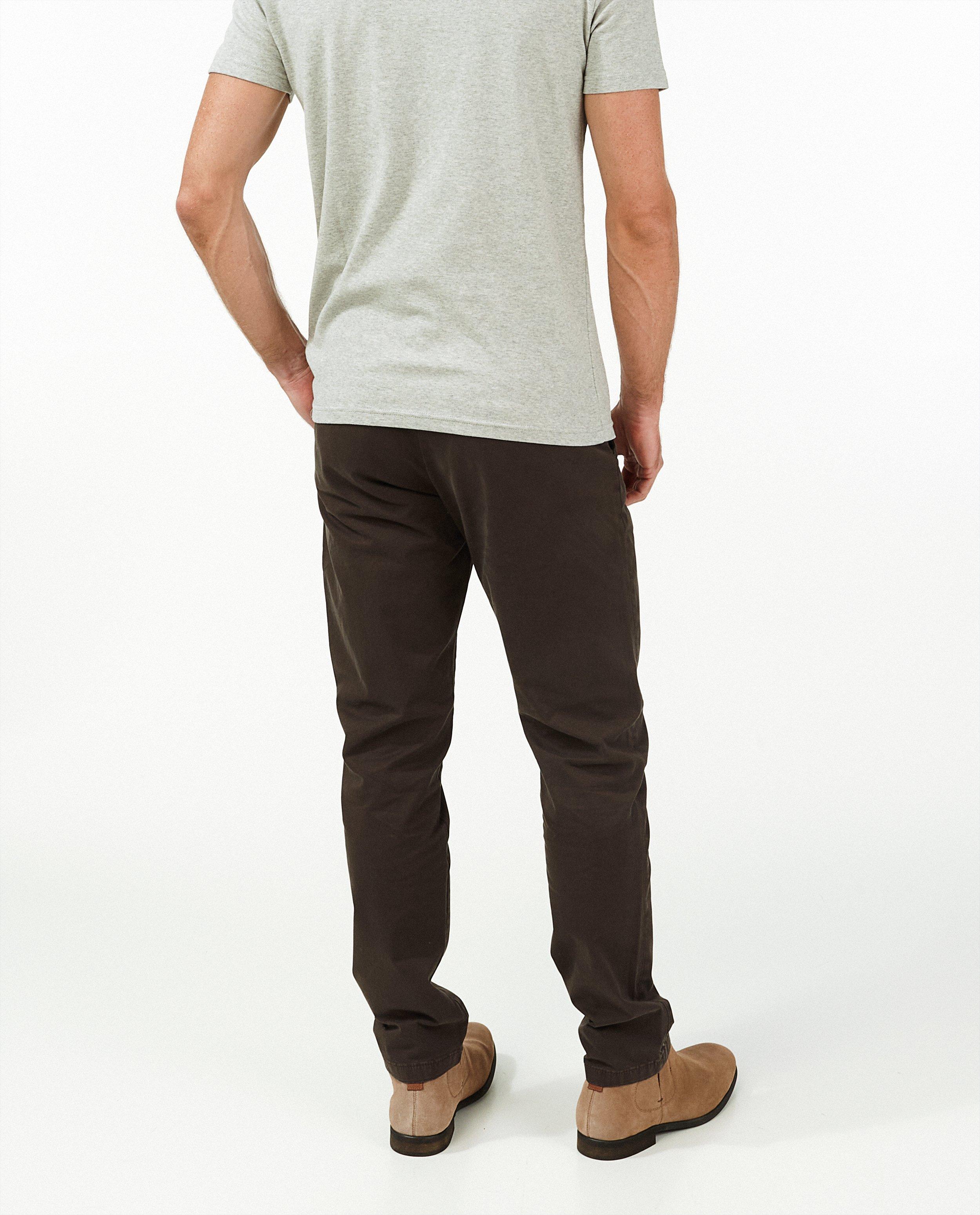 Broeken - Donkerbruine chino