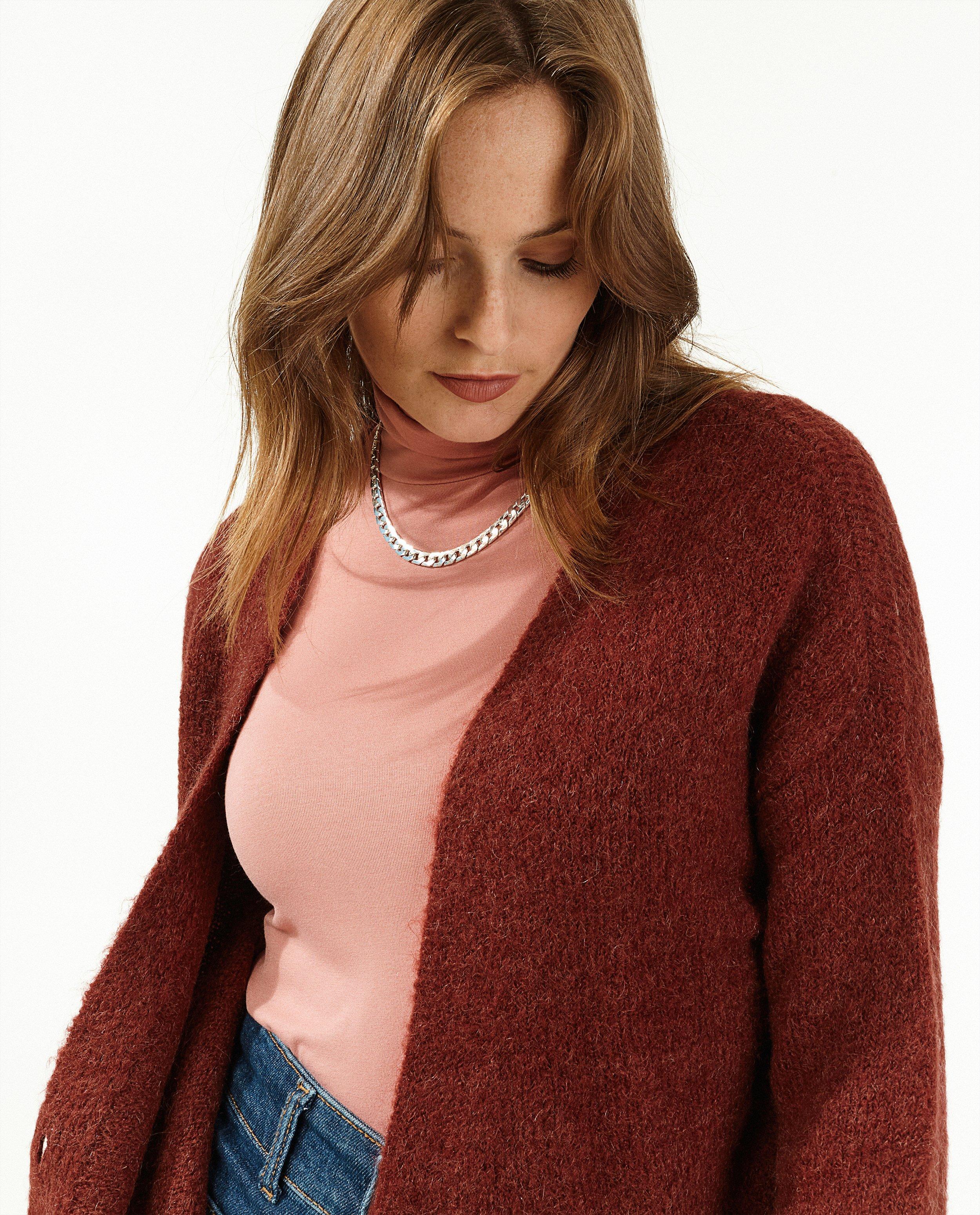 Bruine cardigan Sora - Bernadette - Sora