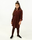Kleedjes - Bruine ribfluwelen jurk