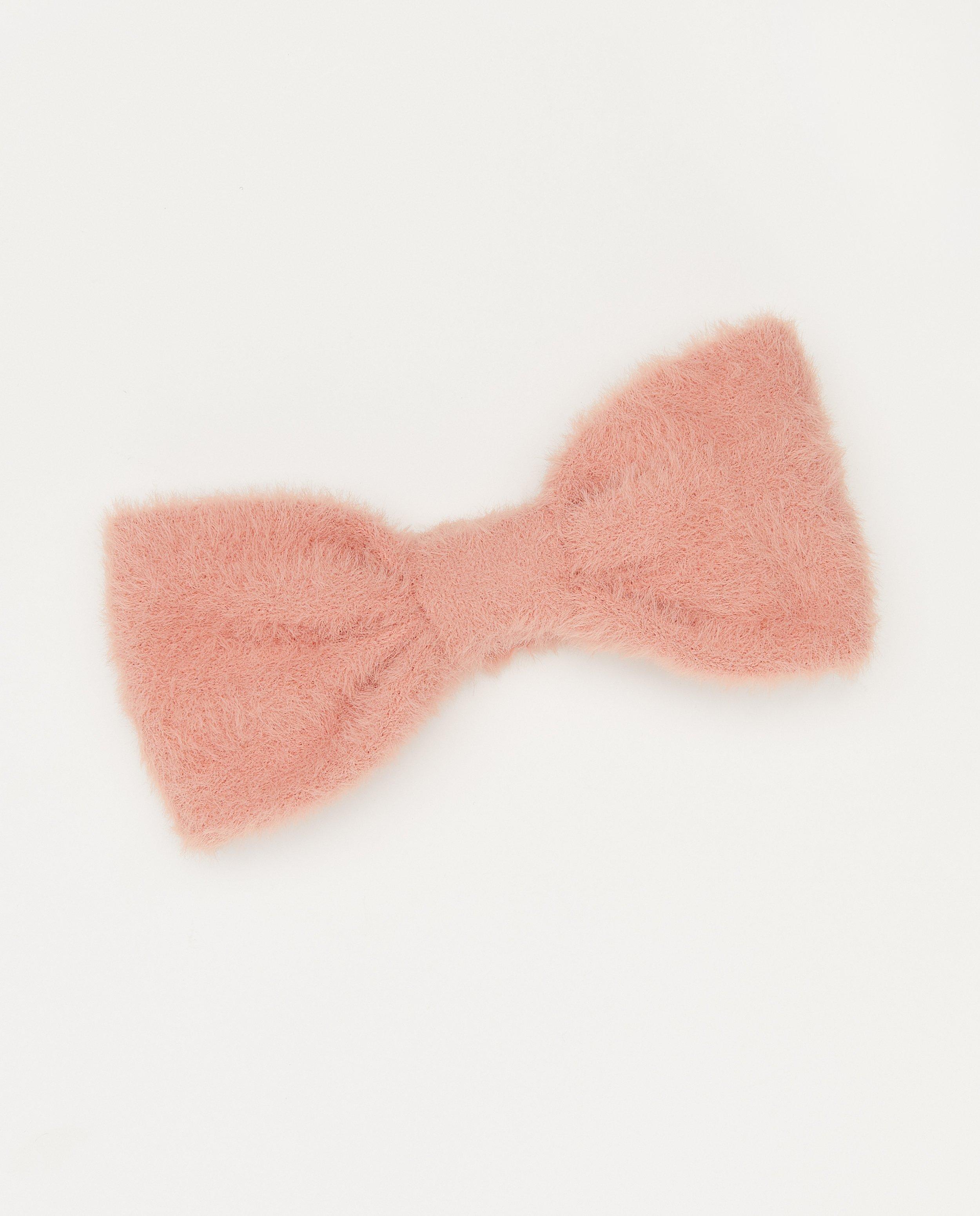 Roze hoofdband van fuzzy garen - van fijne brei - Milla Star