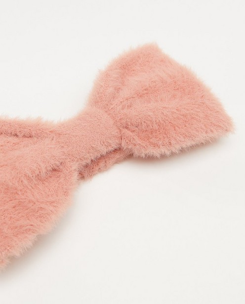 Breigoed - Roze hoofdband van fuzzy garen