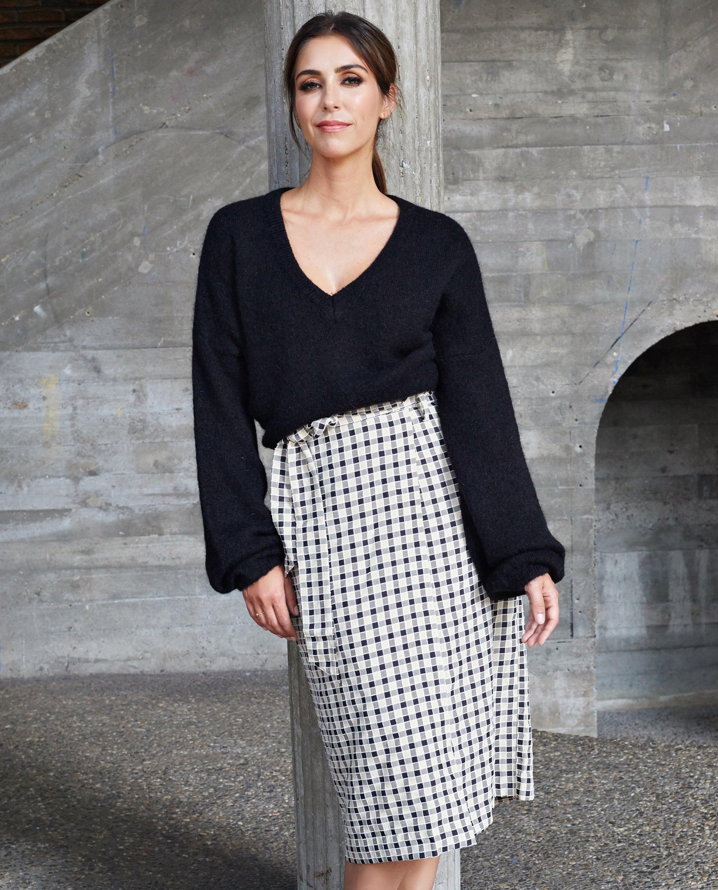 Jupe à carreaux Kim Van Oncen - modèle portefeuille - Kim Van Oncen