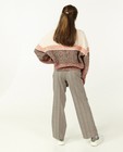 Truien - Gebreide trui met ajour en strepen