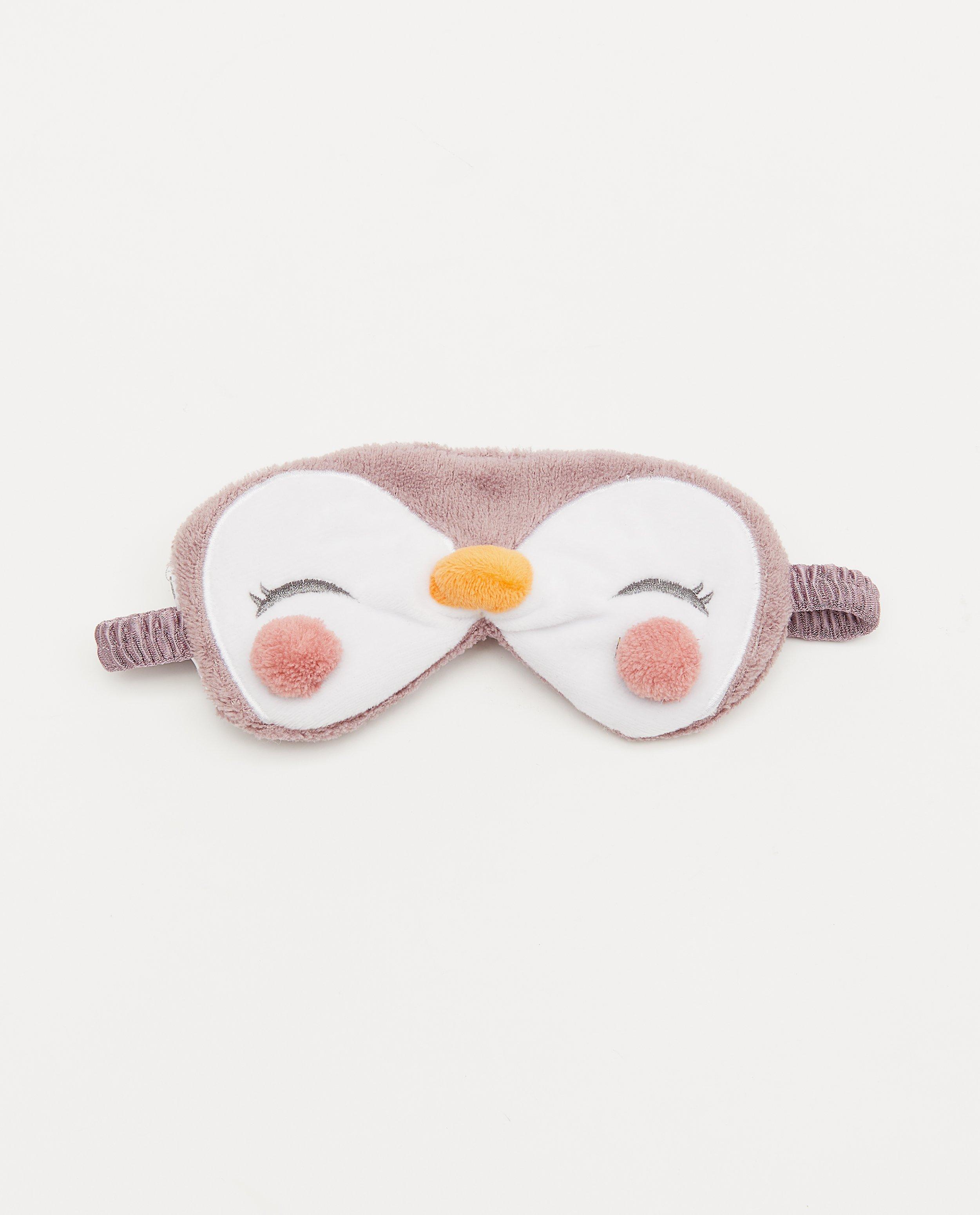 Paars pinguïnslaapmasker - fleece - JBC