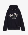 Blauwe hoodie met print Blue Rebel - en fleece - Blue Rebel
