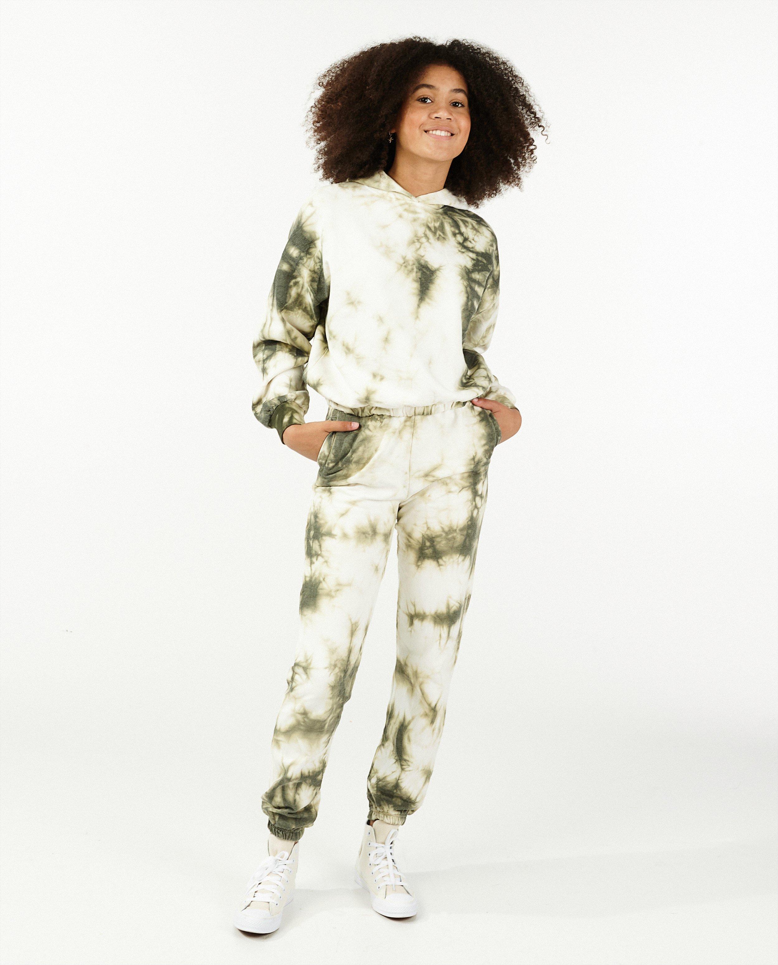 Witte jogger met tie dye-print - null - Groggy
